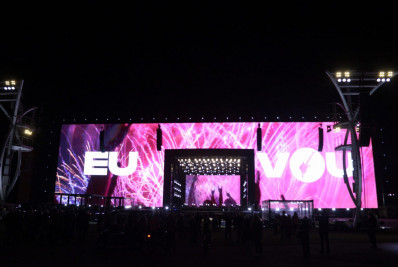 Luzes do Palco Mundo são testadas antes do Rock in Rio; veja vídeo