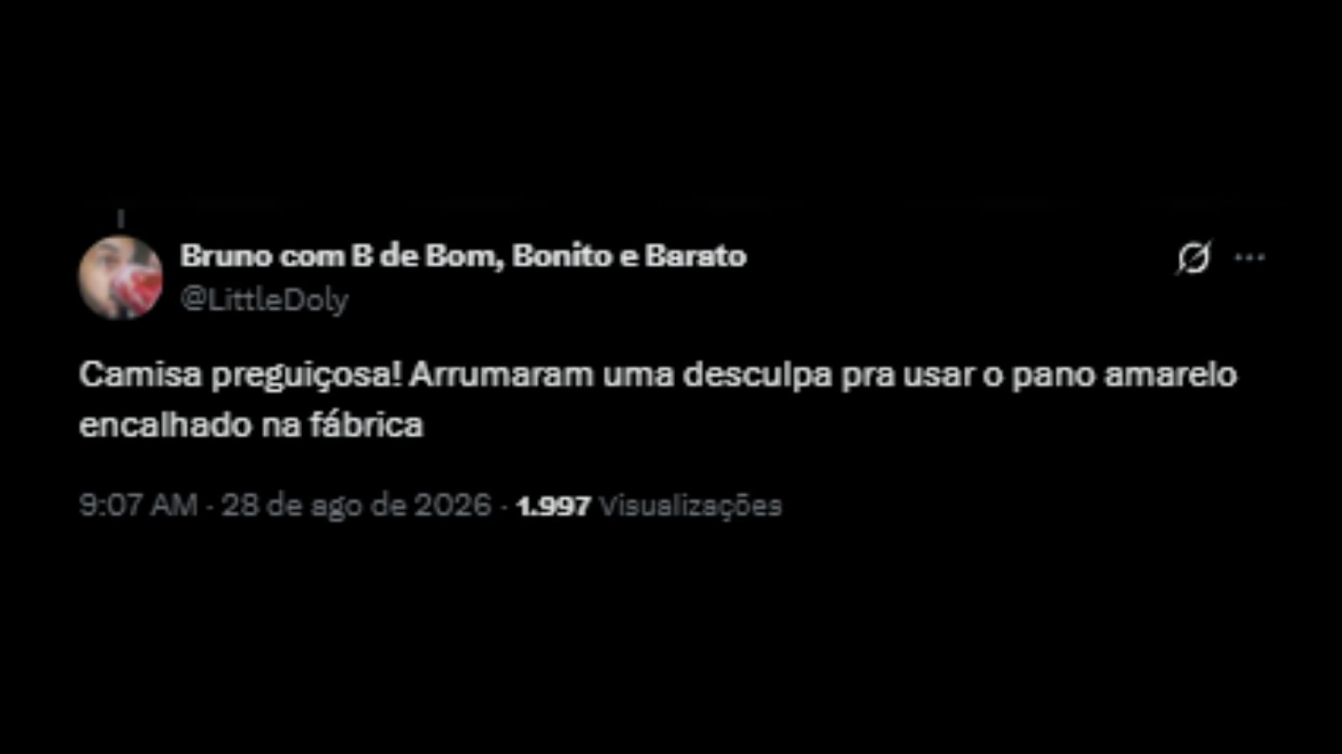 Torcedores repercutem o novo terceiro uniforme do Vasco - Reprodução/ X @LittleDoly