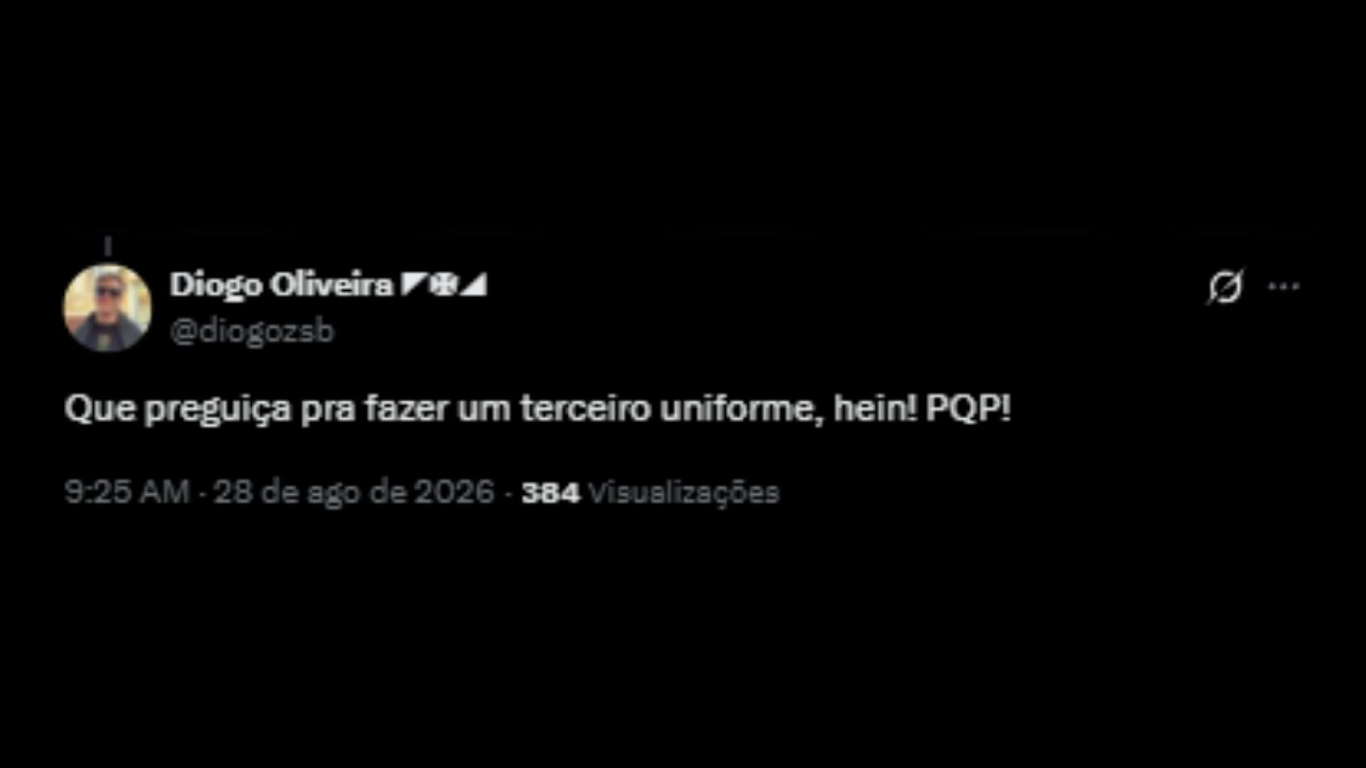 Torcedores repercutem o novo terceiro uniforme do Vasco - Reprodução/ X @diogozsb