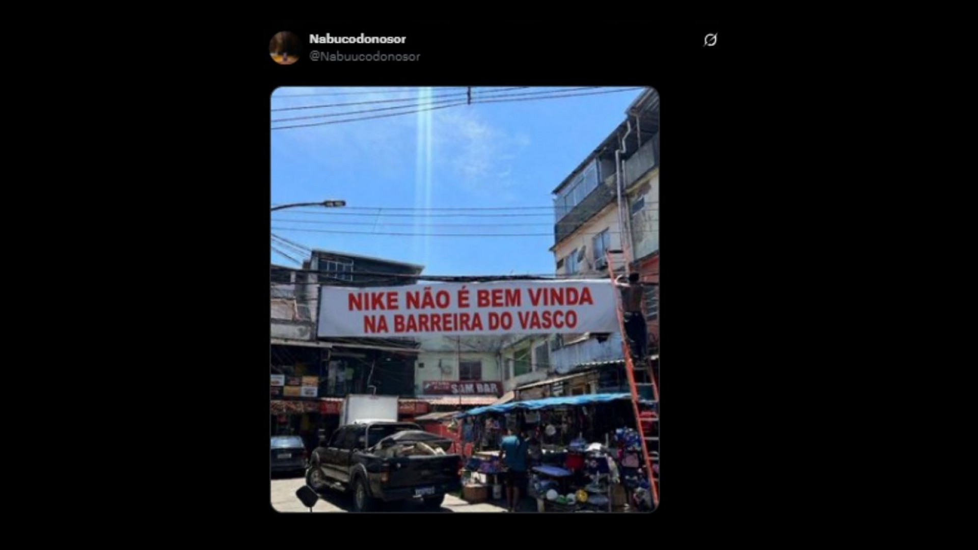 Torcedores repercutem o novo terceiro uniforme do Vasco - Reprodução/ X @nabuucodonosor