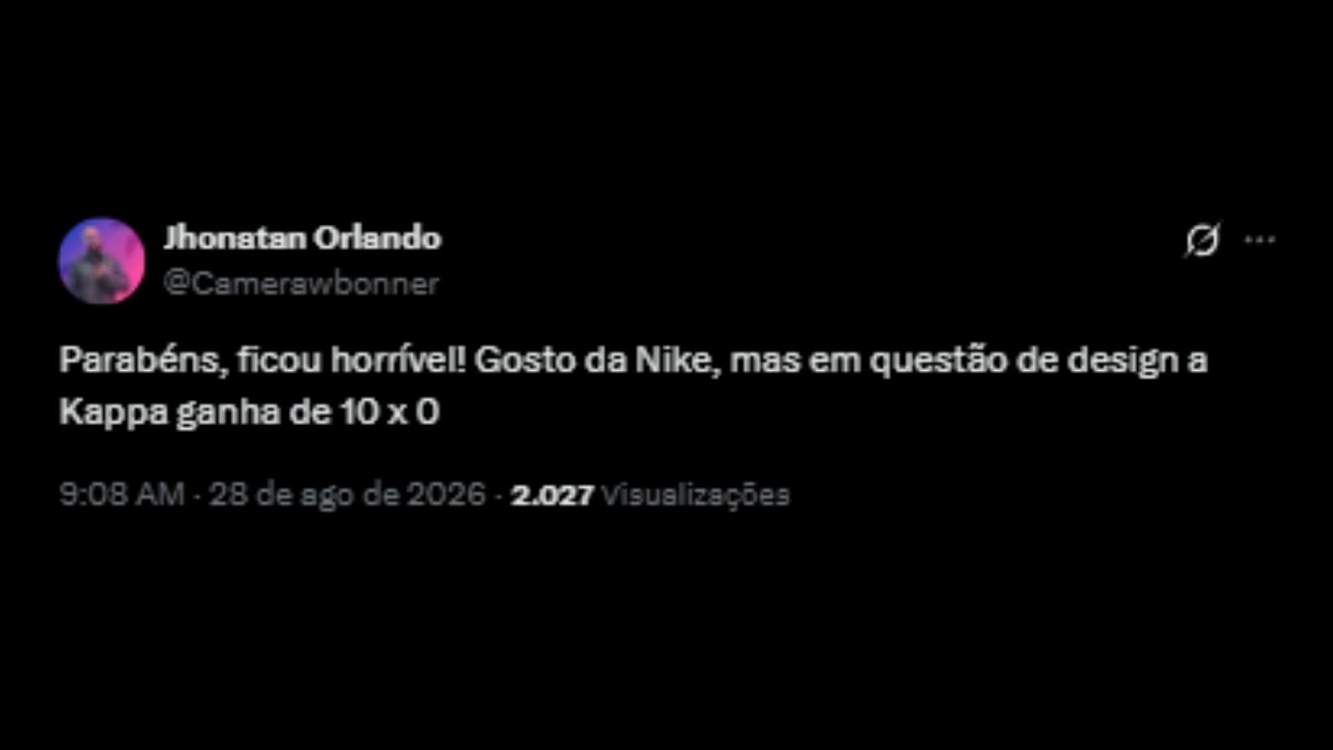 Torcedores repercutem o novo terceiro uniforme do Vasco - Reprodução/ X @Camerawbonner