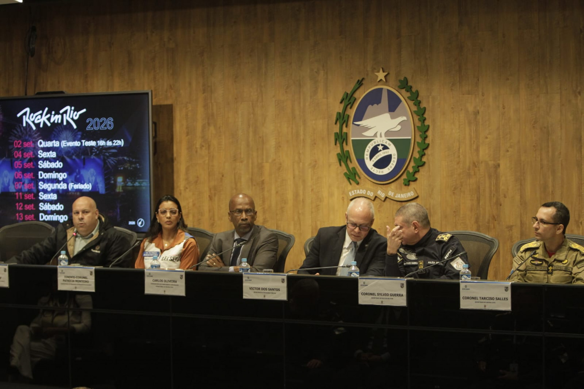 Esquema de segurança para o Rock in Rio foi apresentado no Centro Integrado de Comando e Controle - Reginaldo Pimenta/Agência O DIA