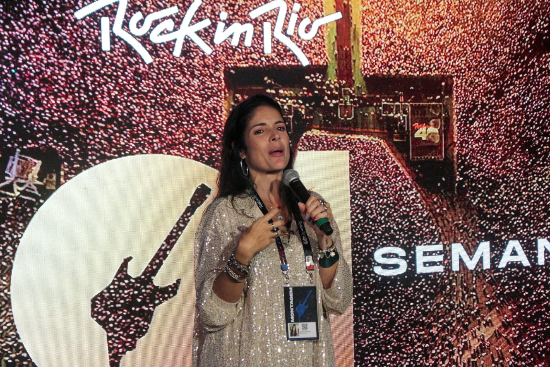 Roberta Medina no teste de luzes do Palco Mundo do Rock in Rio - Carlos Elias Junior/ Agência O Dia