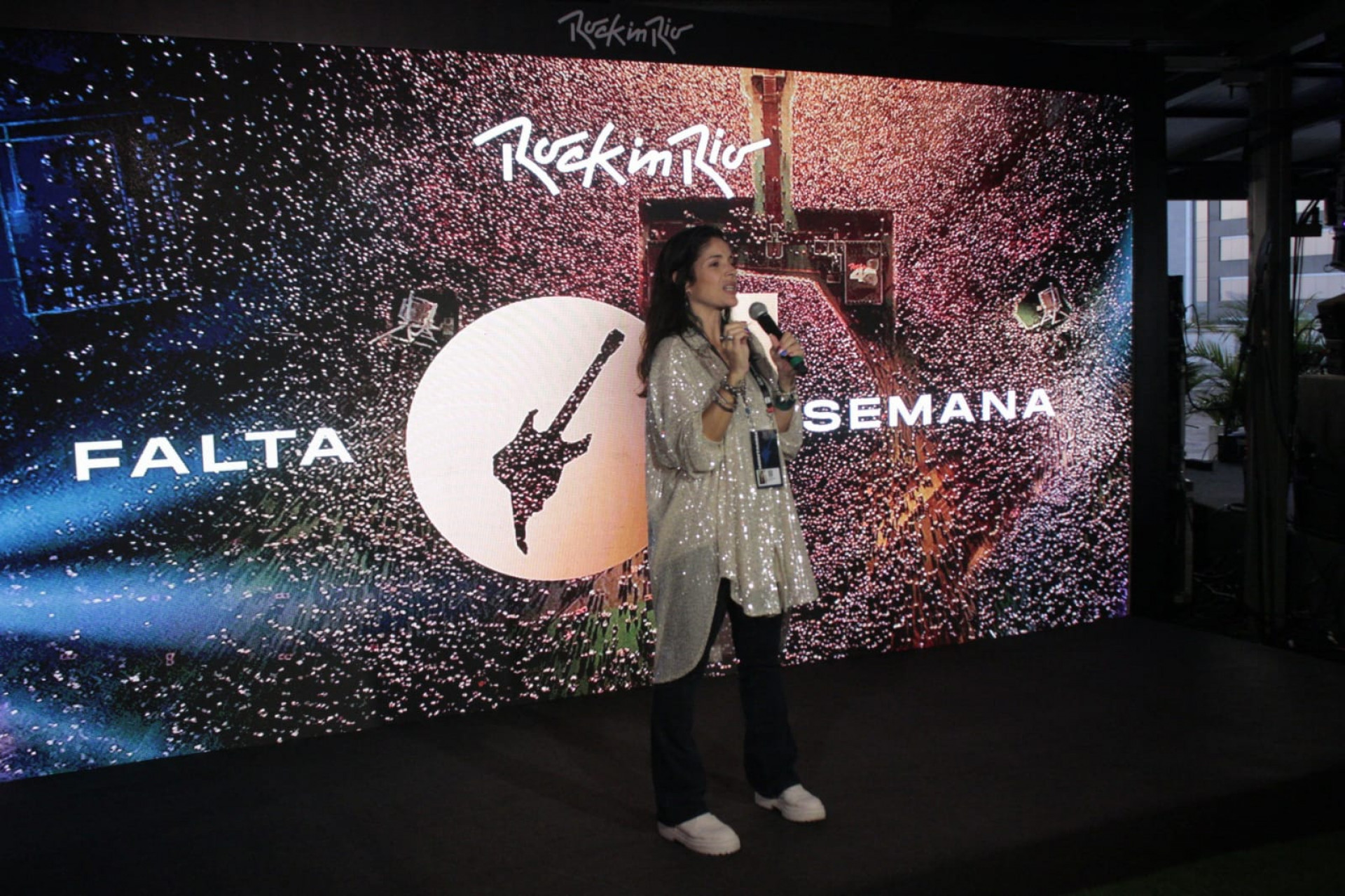 Roberta Medina no teste de luzes do Palco Mundo do Rock in Rio - Carlos Elias Junior/ Agência O Dia