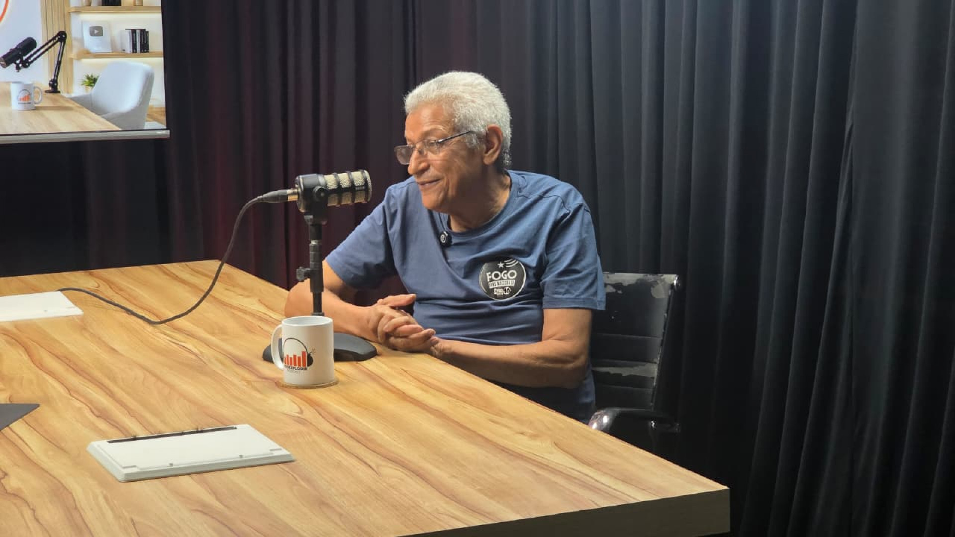 Cyro Garcia gravou podcast e fez panfletagem em Campo Grande - Divulgação