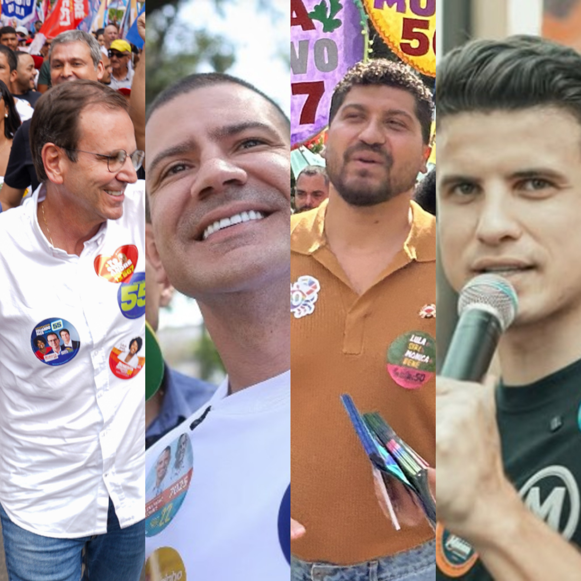 Candidatos estiveram na Baixada e na Região Metropolitana neste domingo (30) - Reprodução