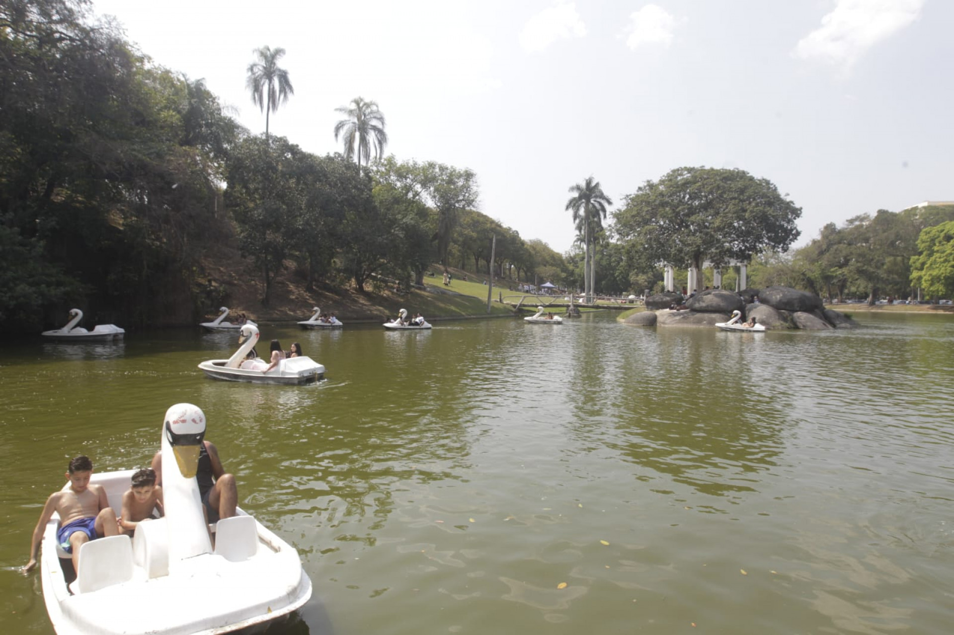 Cariocas e turistas aproveitaram o domingo (30) em atividades na Quinta da Boa Vista - Reginaldo Pimenta / Agência O Dia