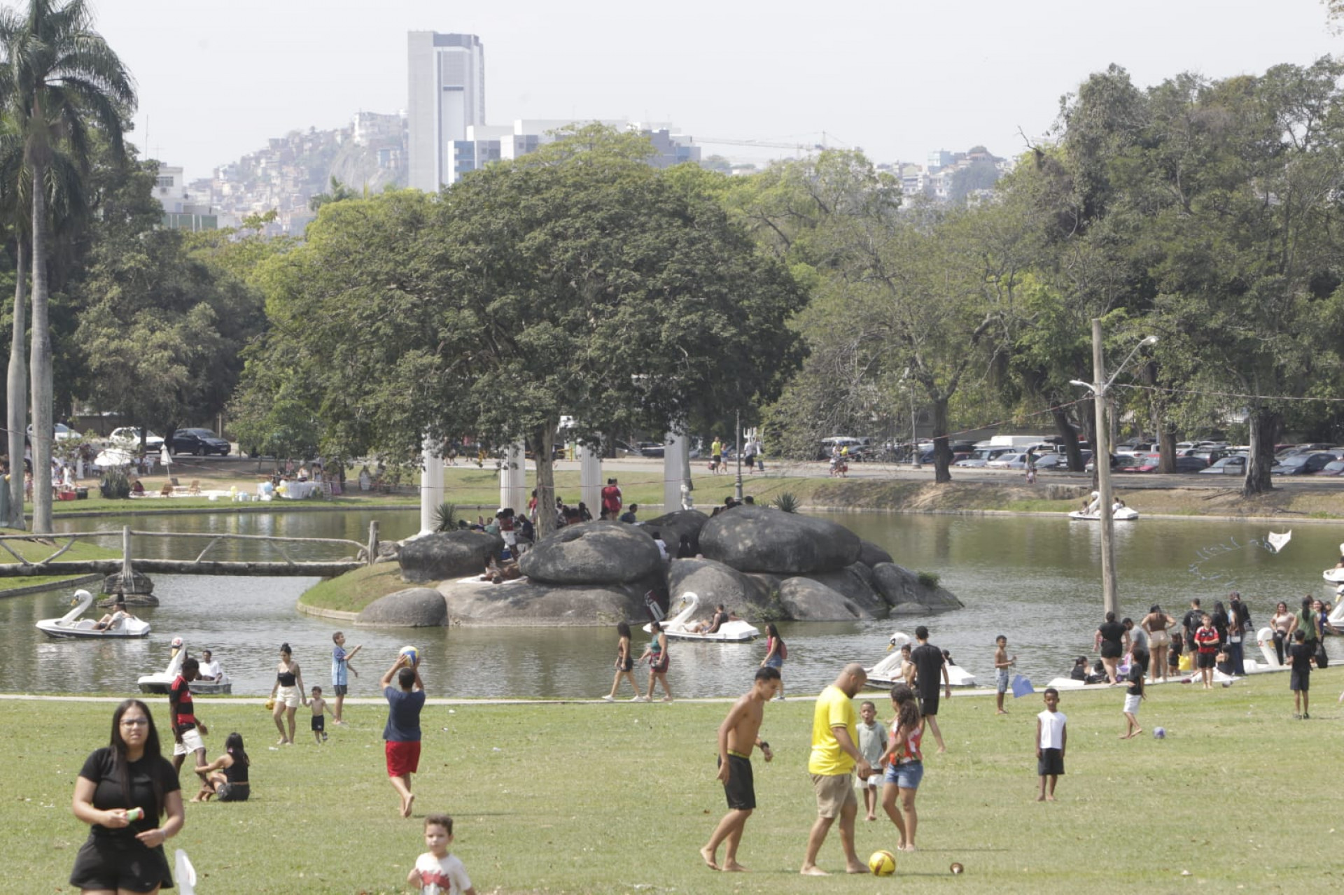 Cariocas e turistas aproveitaram o domingo (30) em atividades na Quinta da Boa Vista - Reginaldo Pimenta / Agência O Dia