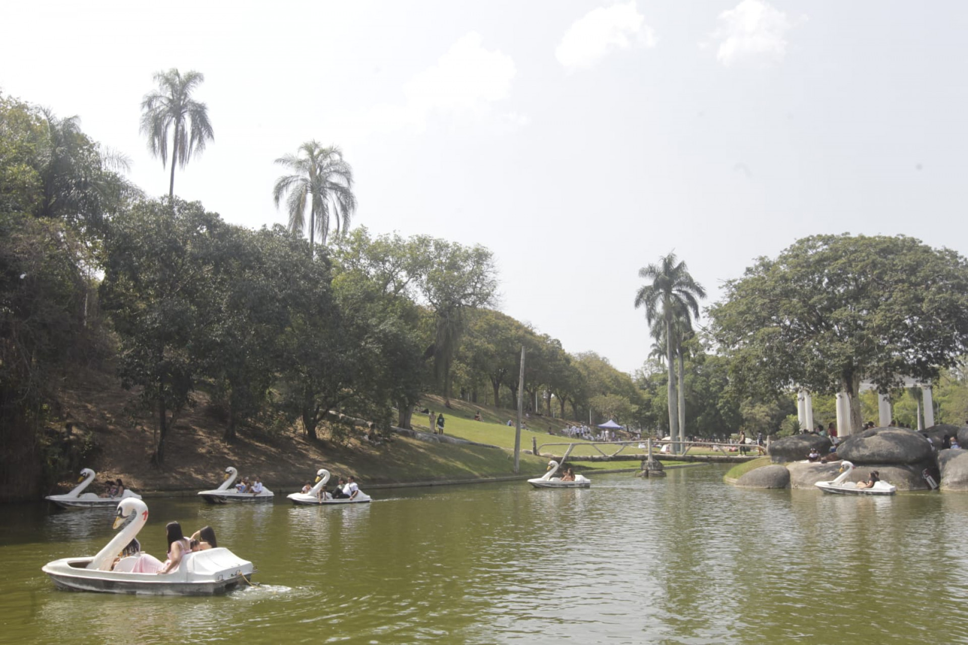 Cariocas e turistas aproveitaram o domingo (30) em atividades na Quinta da Boa Vista - Reginaldo Pimenta / Agência O Dia