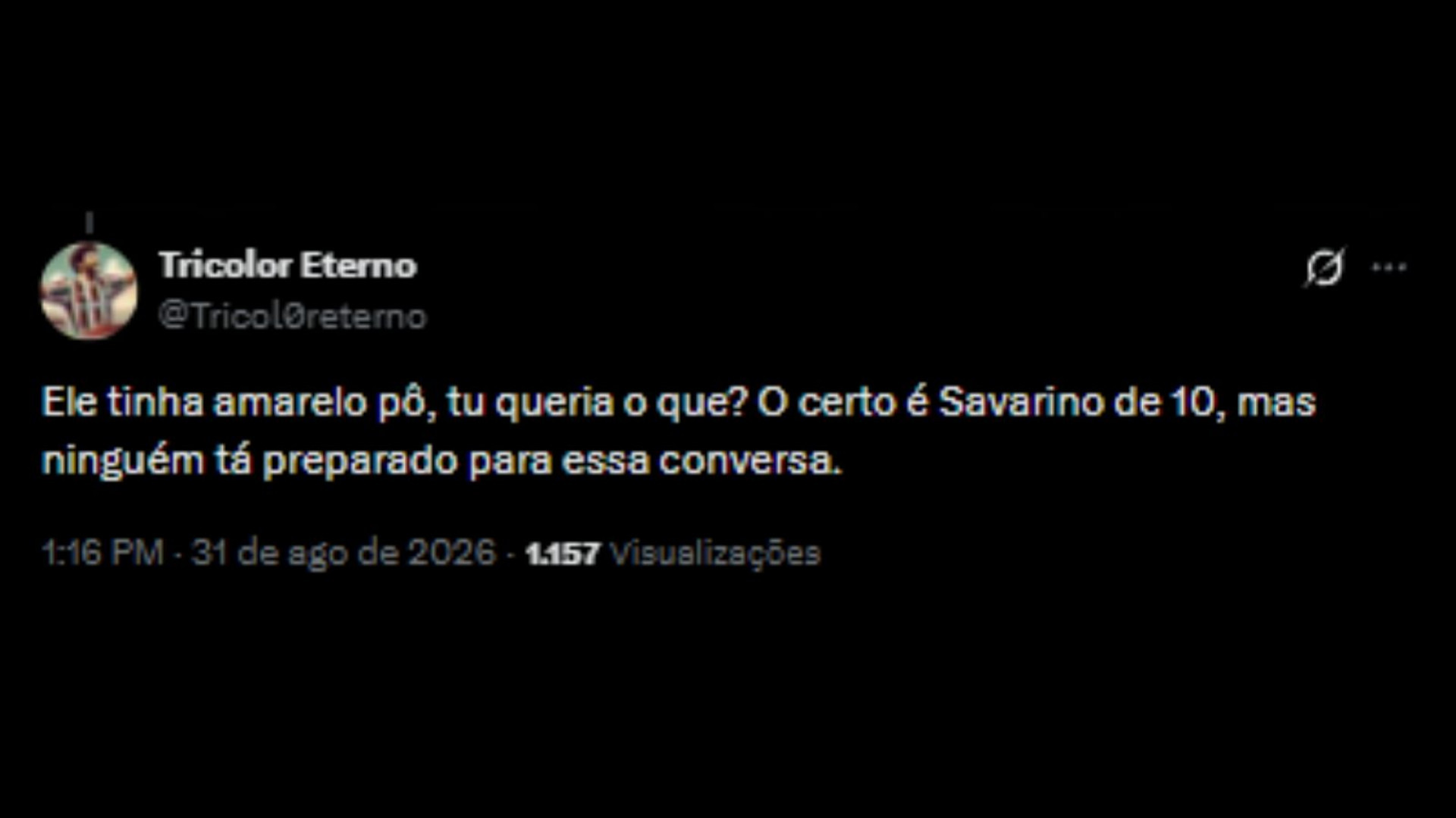 Repercussão de torcedores do Fluminense sobre marcação peculiar de Ganso sobre Leozinho - Reprodução/X @Tricol0reterno
