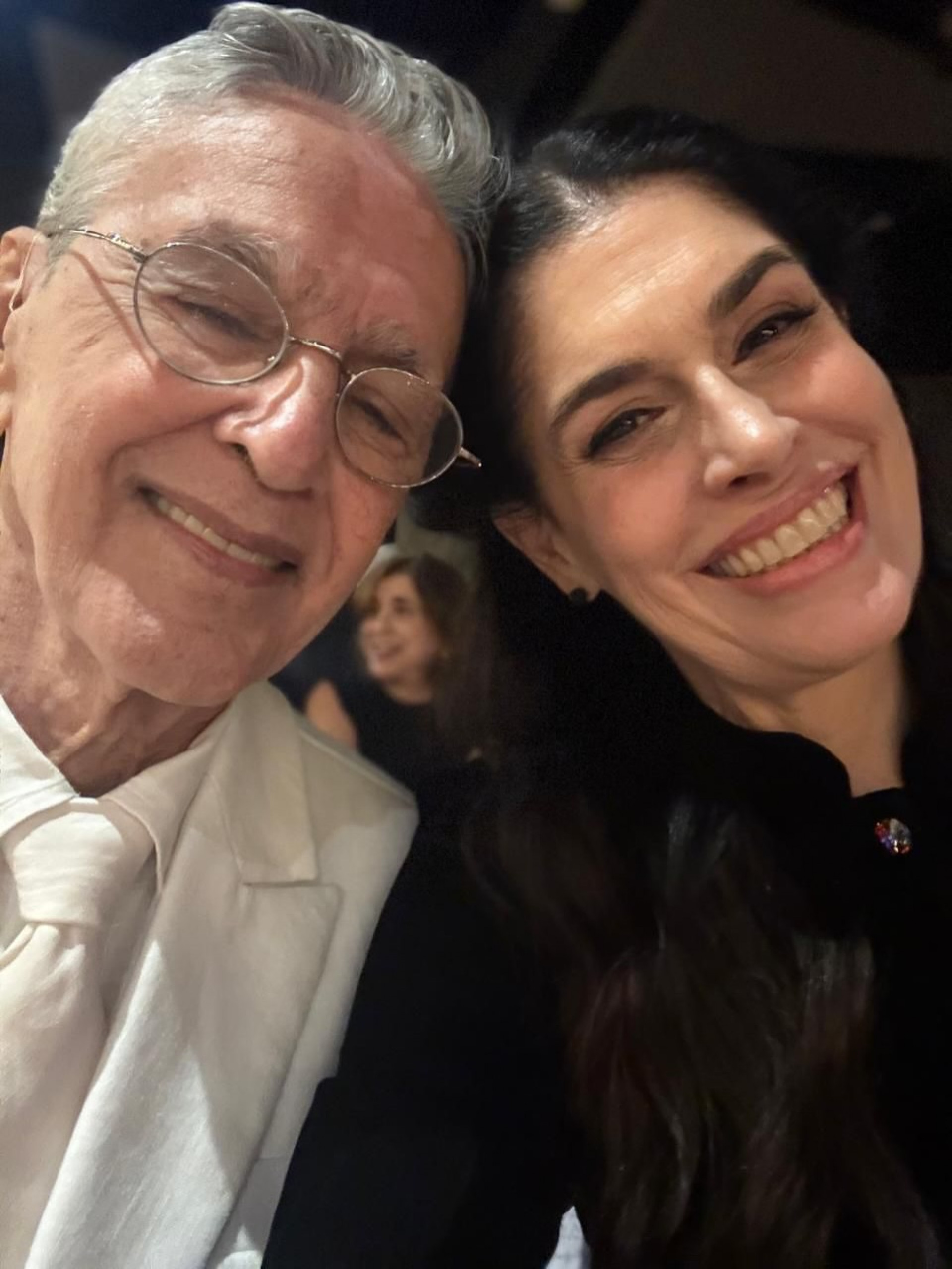 Caetano Veloso e Paula Lavigne durante o casamento do filho - Reprodução do Instagram