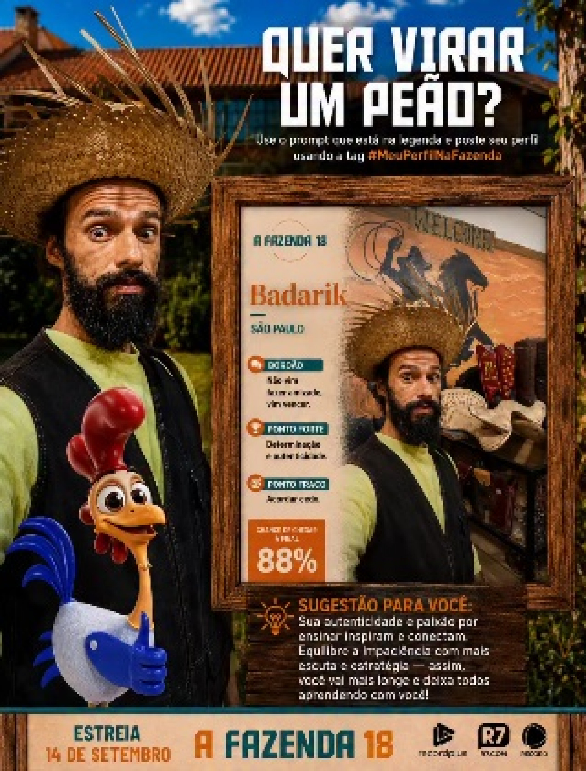 Badarik González usou as redes sociais para pedir vaga em 'A Fazenda' - Reprodução/Instagram
