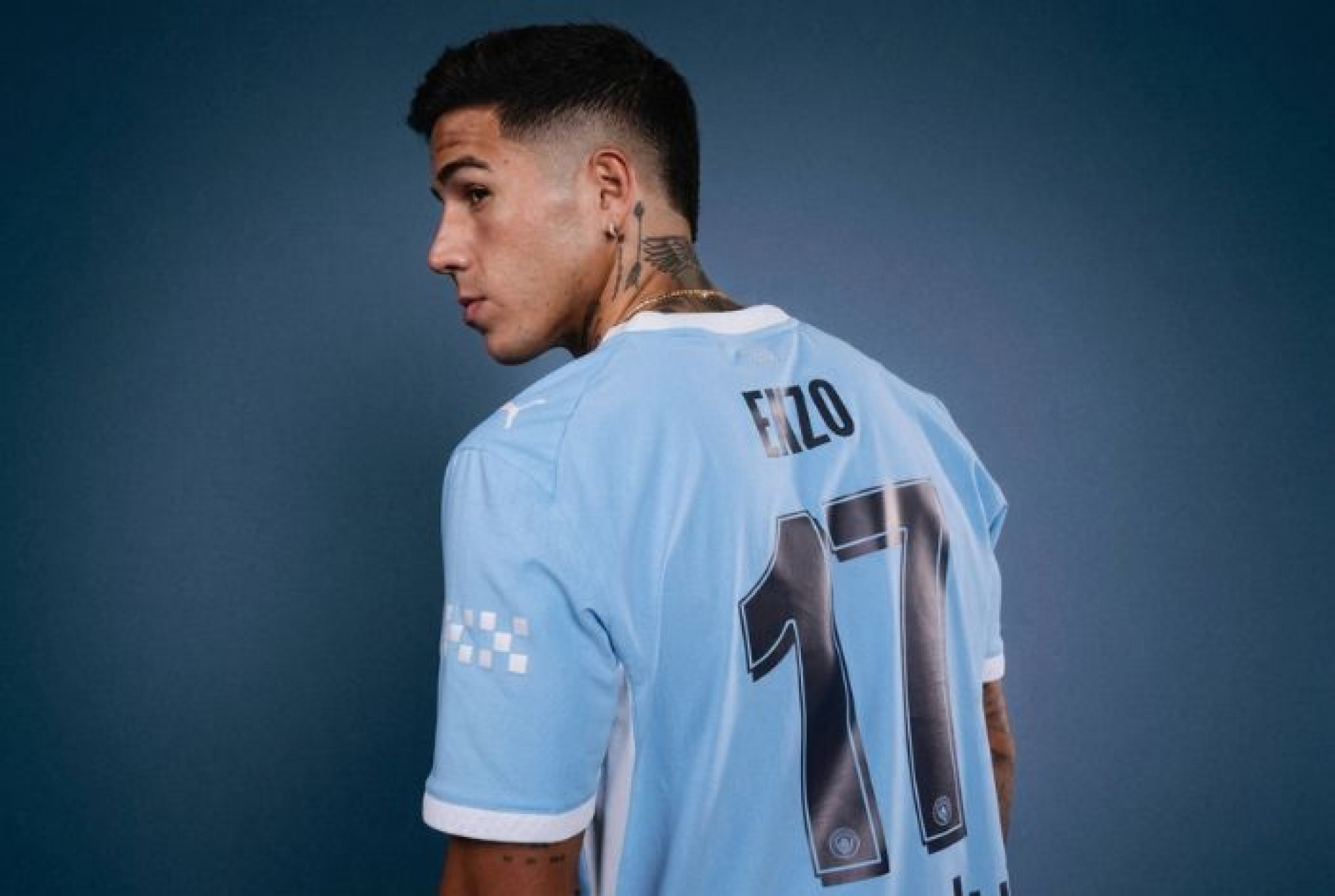 Enzo Fern&aacute;ndez no Manchester City foi contrata&ccedil;&atilde;o mais cara da janela - Divulga&ccedil;&atilde;o / Manchester City