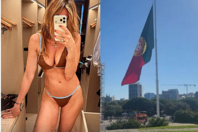 Luciana Gimenez posa de biquíni durante viagem de luxo a Lisboa