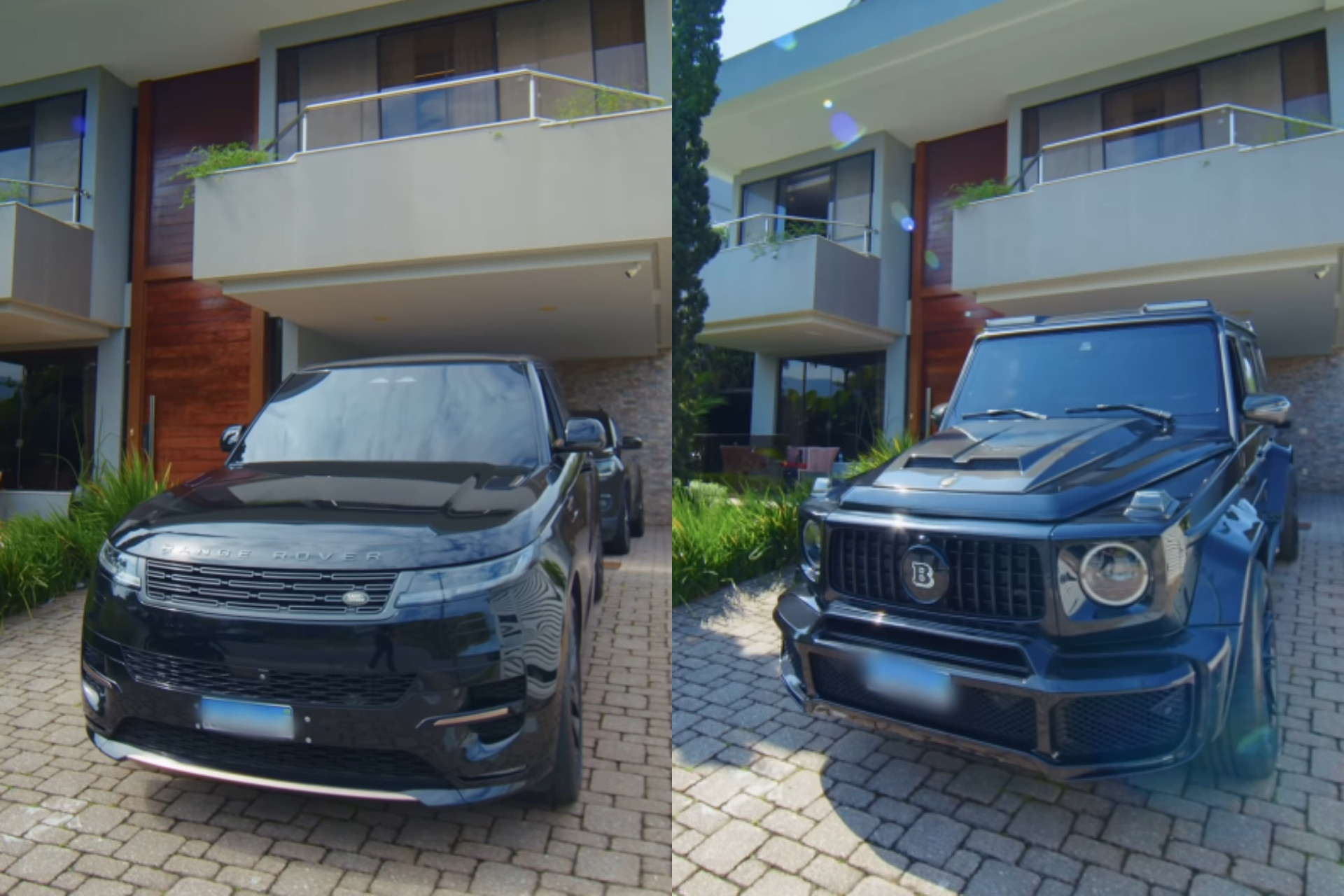Range Rover Sport  e Mercedes-AMG G 63 Brabus 800 de Ludmilla e Brunna Gonçalves  - Reprodução / Instagram
