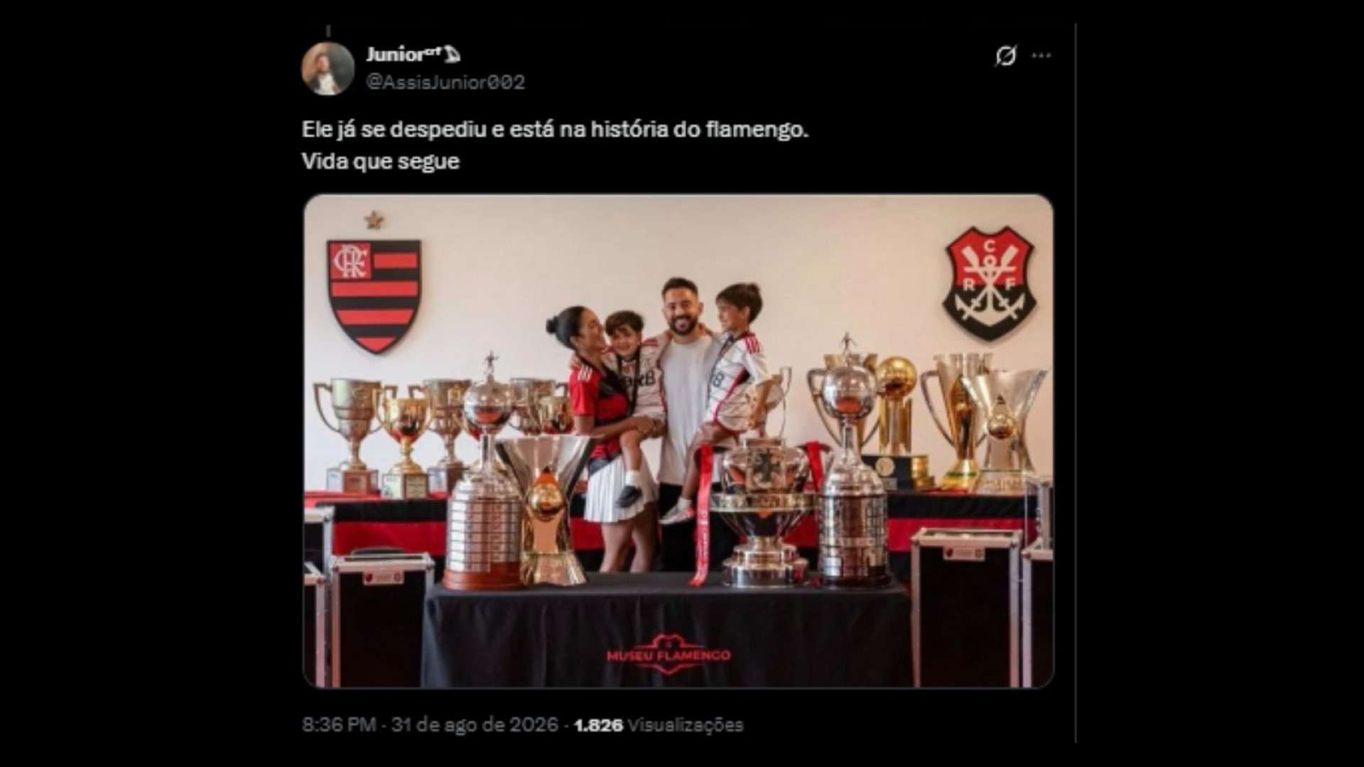 Torcedores do Flamengo se dividem a respeito de vinda de Éverton Ribeiro - Reprodução/X @AssisJunior002