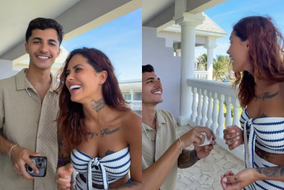 Tati Zaqui é surpreendida com pedido de casamento