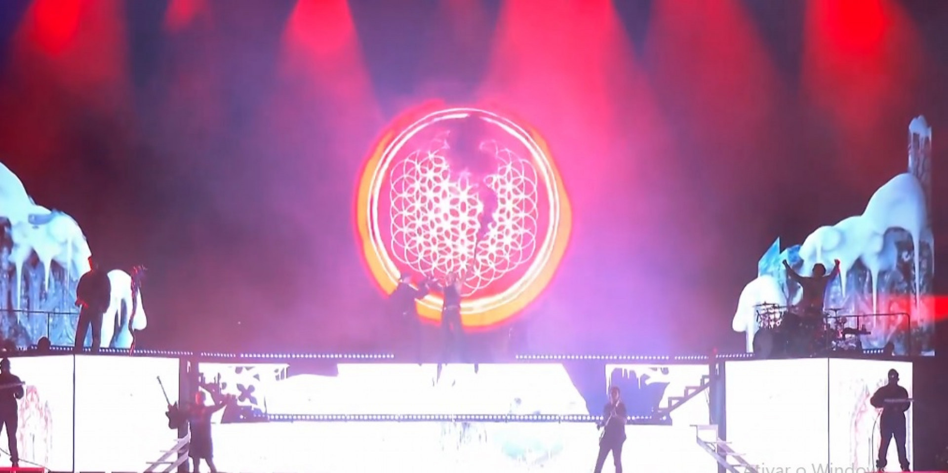 Banda Bring Me The Horizon se apresenta no Palco Mundo, no segundo dia do evento, sábado, dia 5 de setembro - Reprodução de vídeo / Multishow