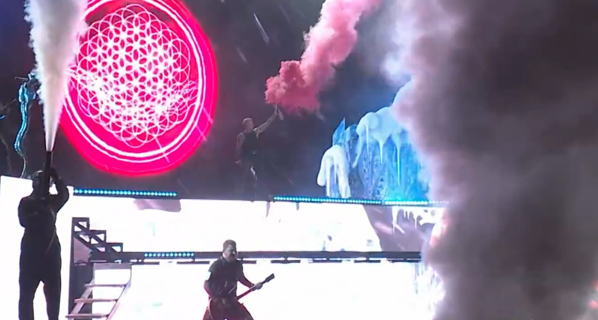 Banda Bring Me The Horizon se apresenta no Palco Mundo, no segundo dia do evento, sábado, dia 5 de setembro - Reprodução de vídeo / Multishow