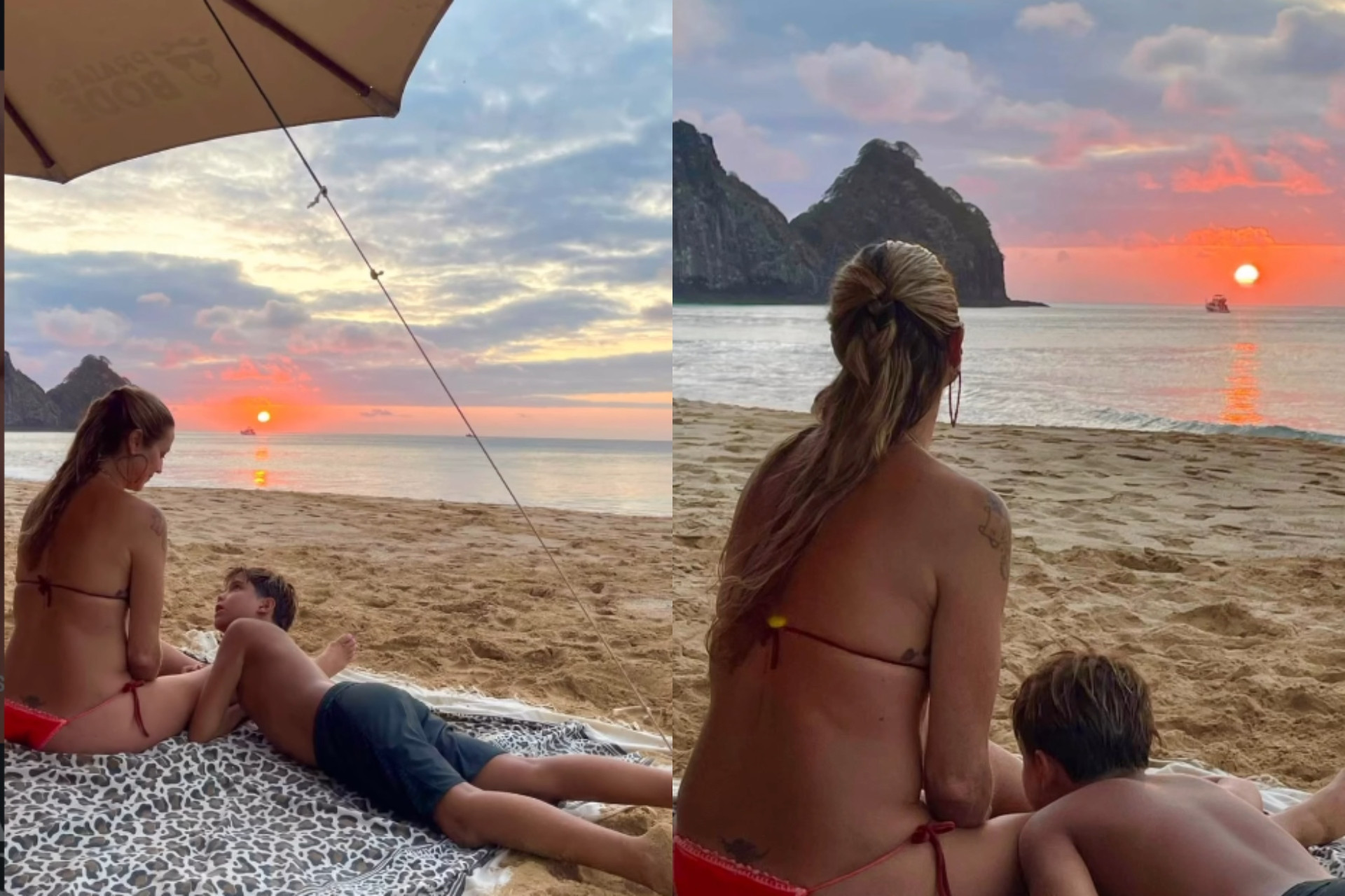 Luana Piovani curte Fernando de Noronha ao lado de Bem e Liz -  Reprodução/Instagram