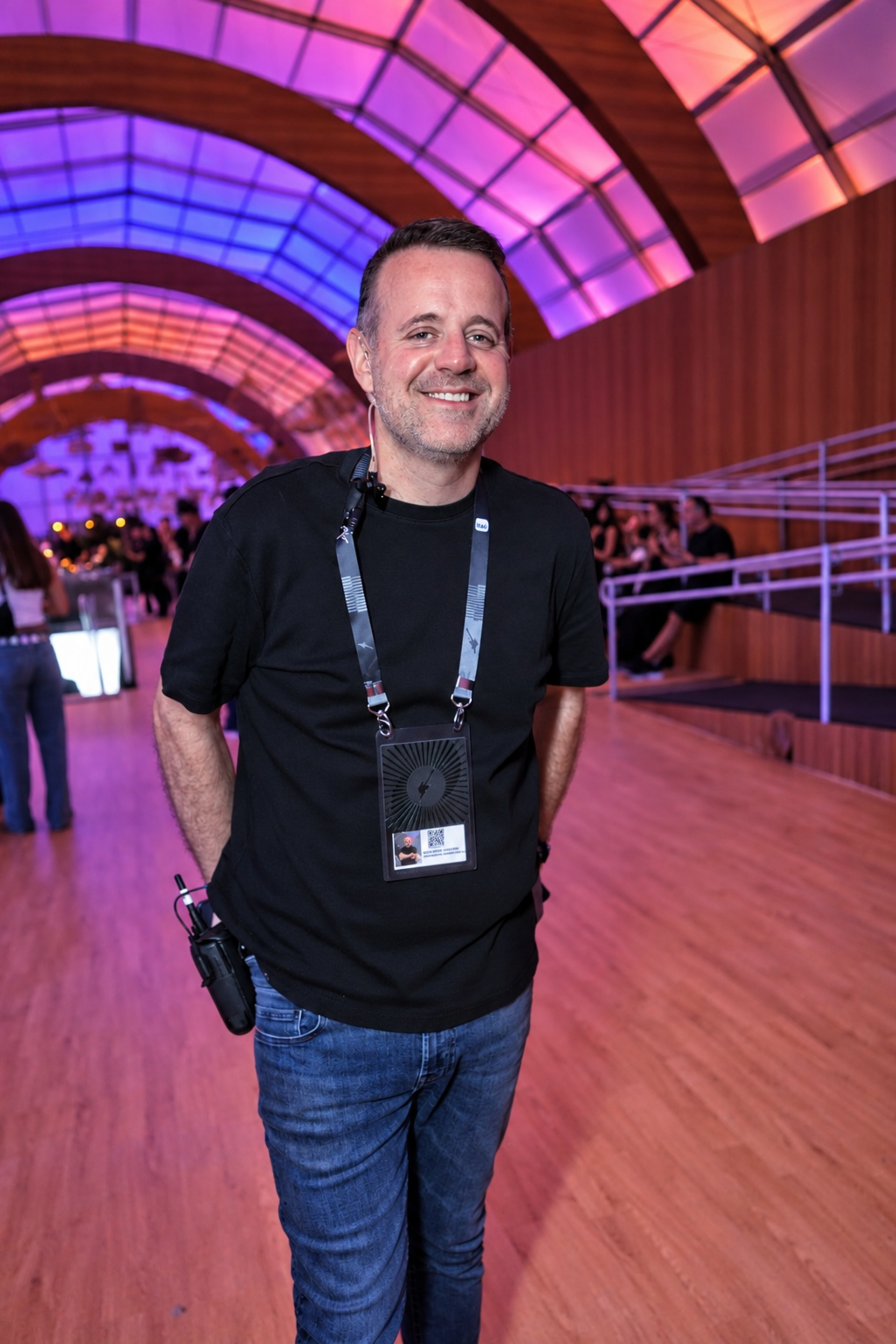 Bernardo Fellows, presidente da Riotur, dividiu a noite entre o trabalho e um tempinho para curtir o Rock in Rio