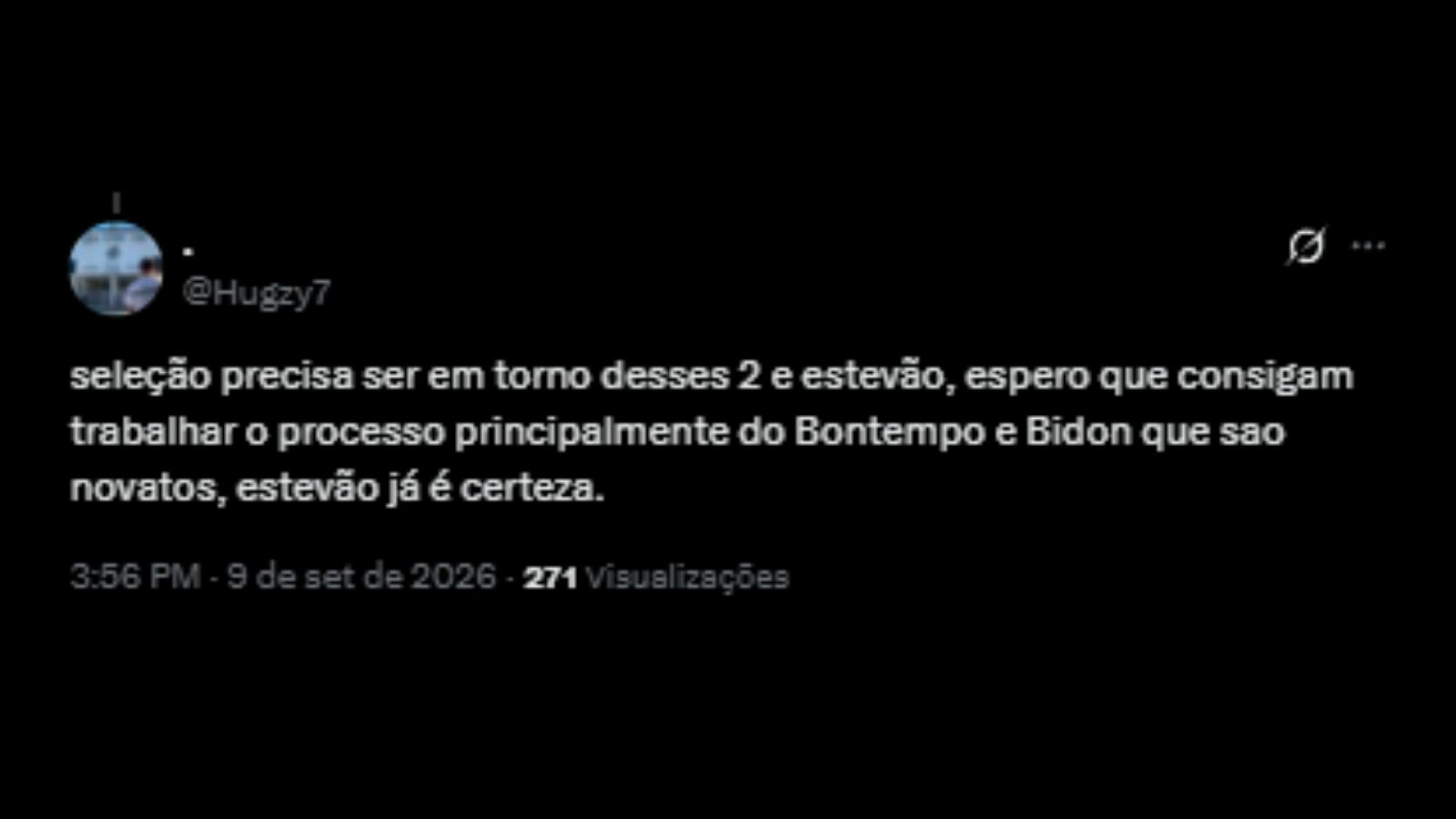 Internautas repercutindo as convocações de Breno Bidon e Gabriel Bontempo - Reprodução/X @Hugzy7