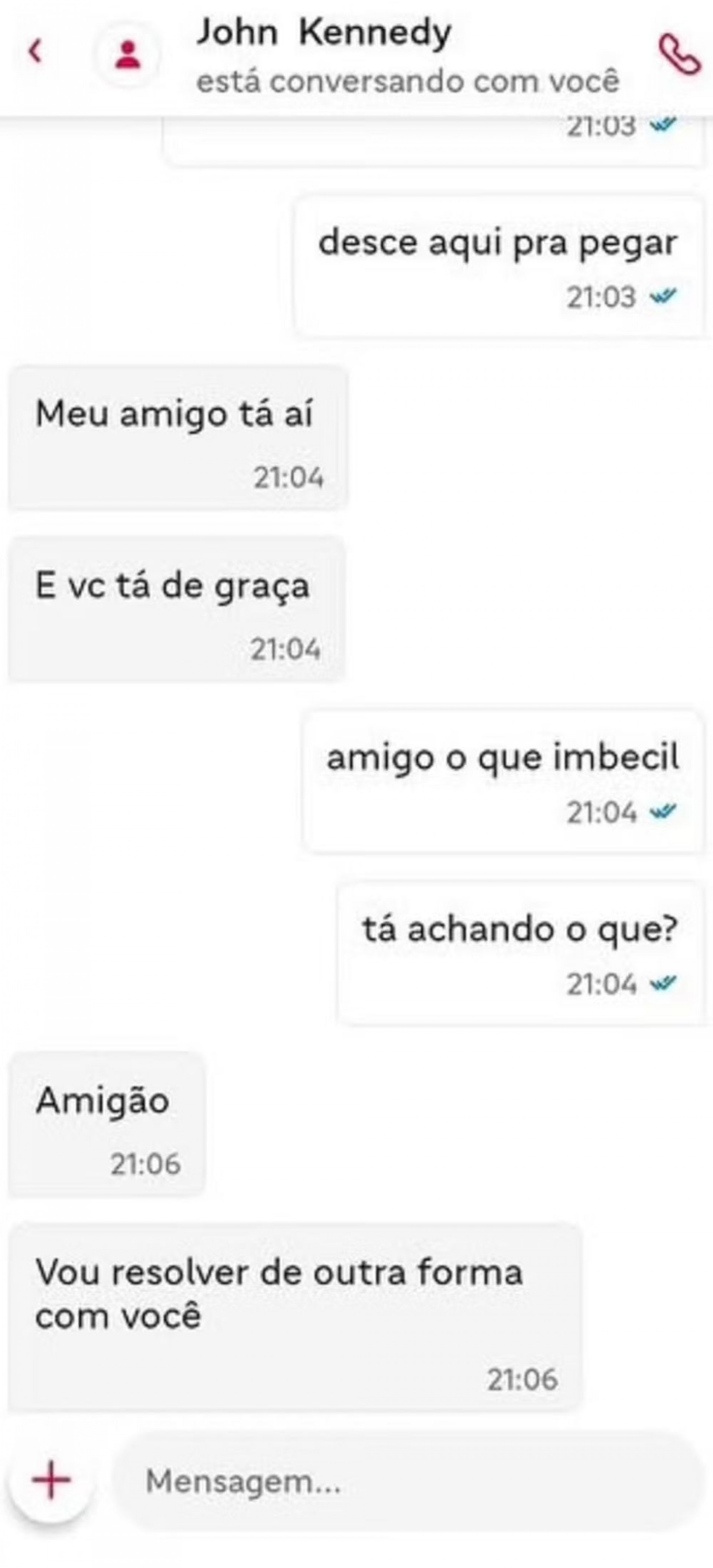 John Kennedy discute com entregadora - Reprodução