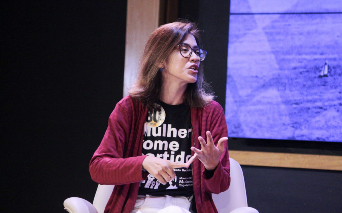 Juliete Pantoja (UP) participou de sabatina, nesta quinta-feira (10), no auditório da Fecomércio