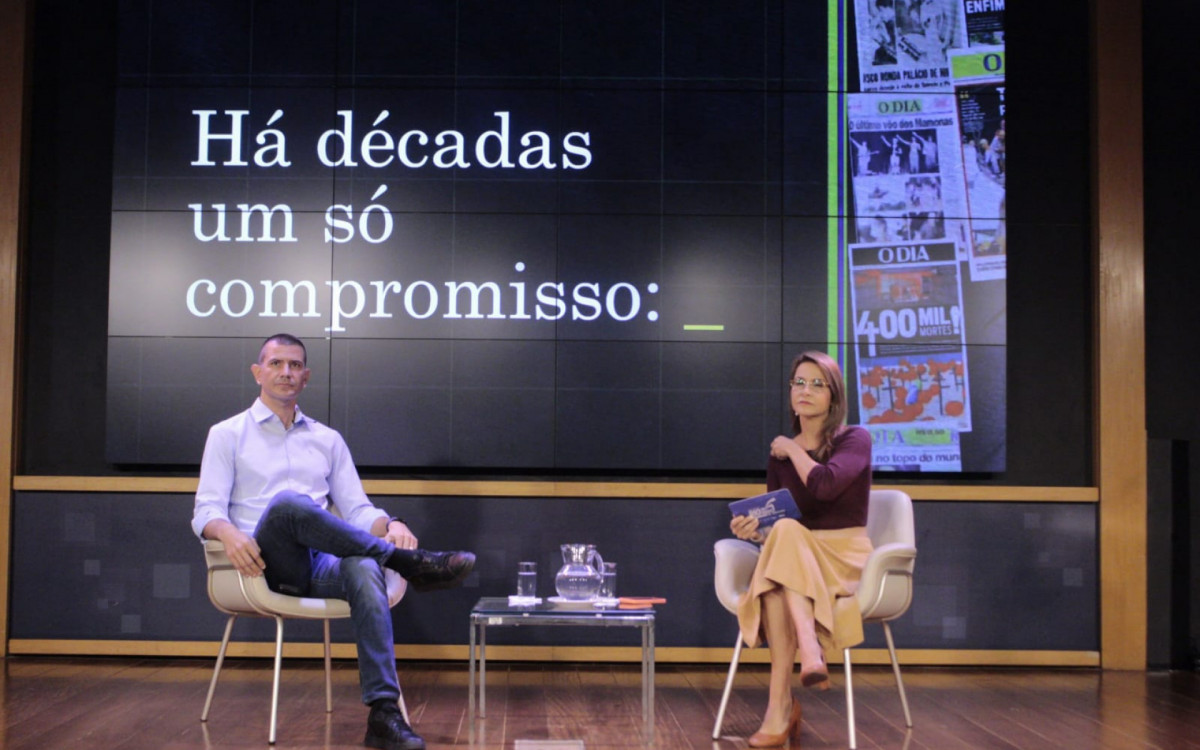 Douglas Ruas (PL) participou de sabatina no auditório da Fecomércio nesta quinta-feira (10)