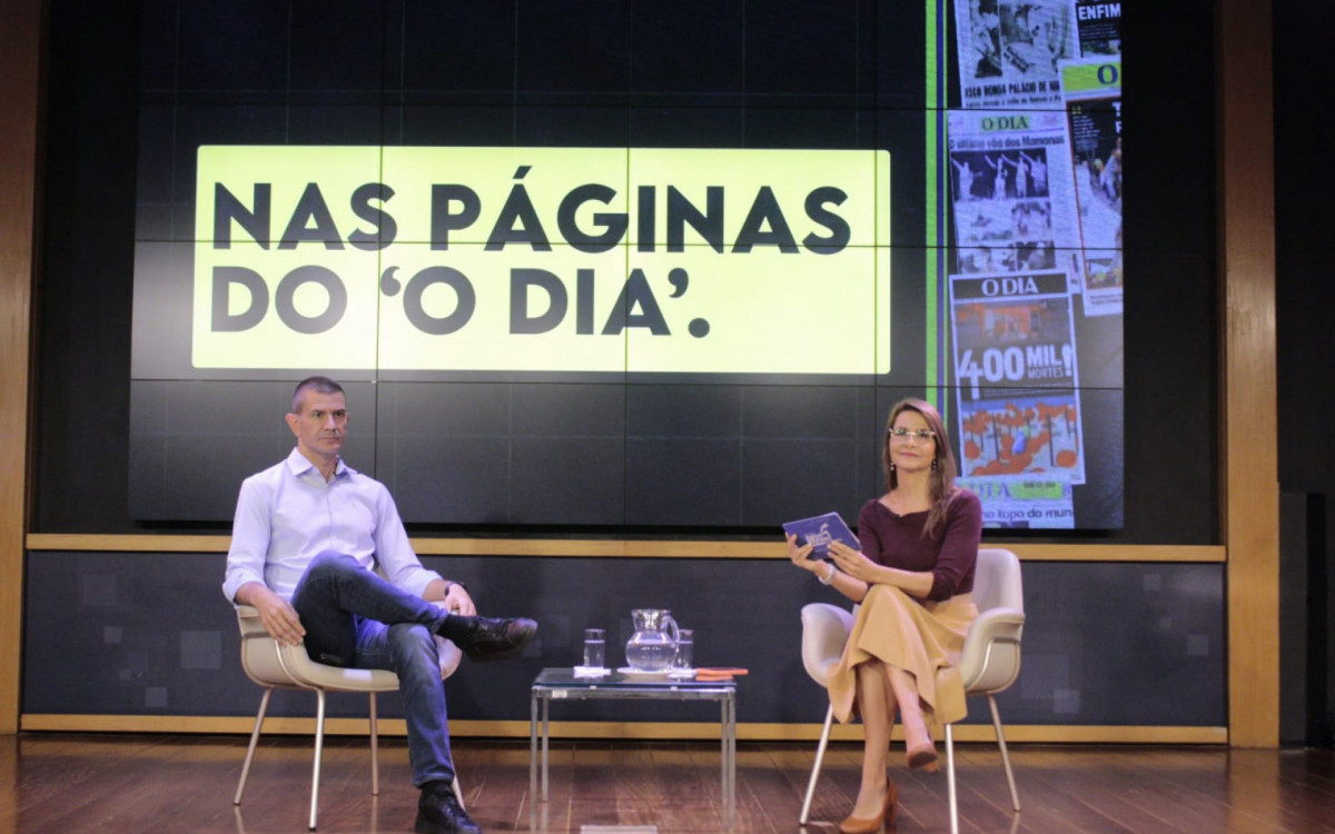 Douglas Ruas (PL) participou de sabatina no auditório da Fecomércio nesta quinta-feira (10)