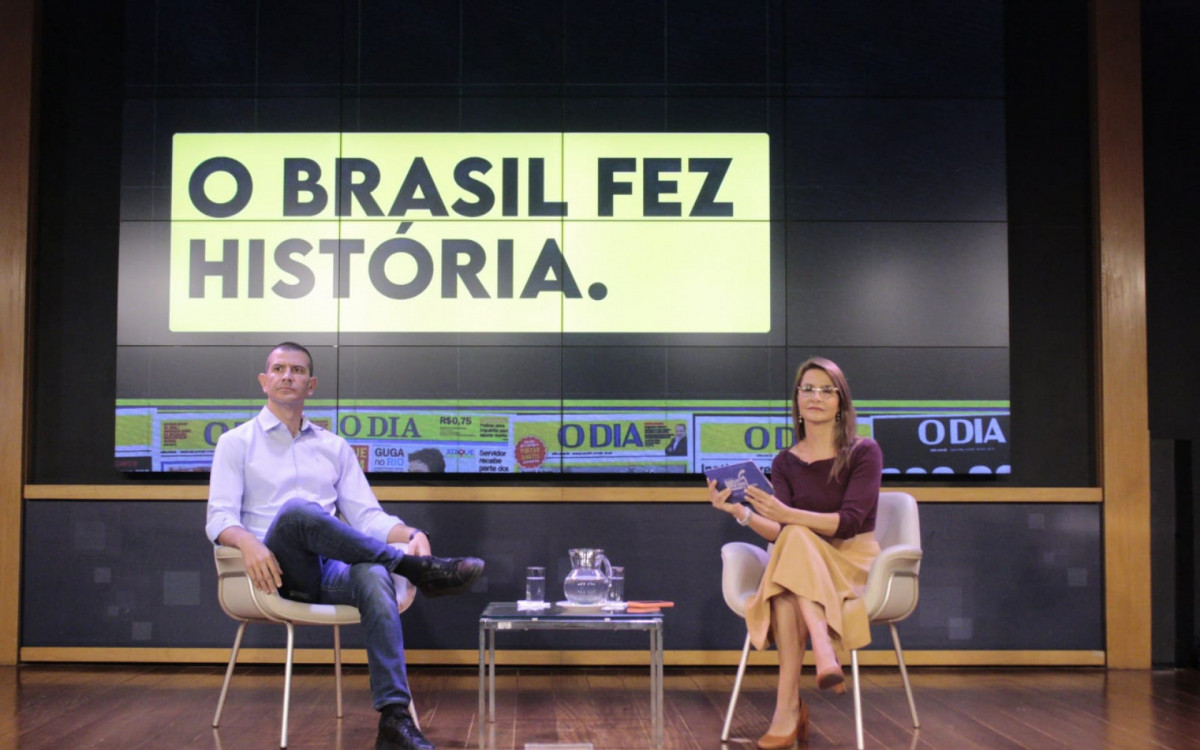 Douglas Ruas (PL) participou de sabatina no auditório da Fecomércio nesta quinta-feira (10)