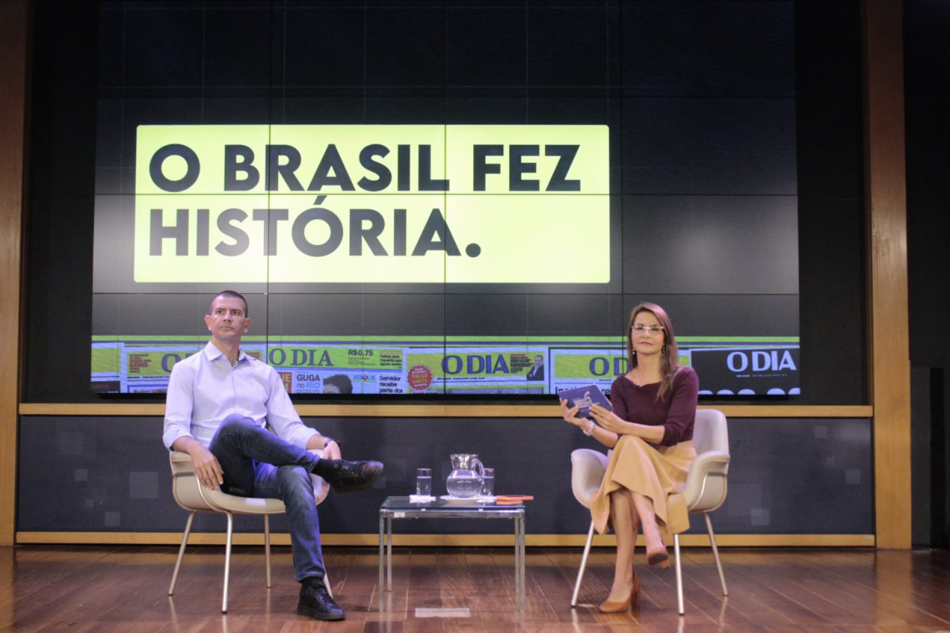 Douglas Ruas (PL) participou de sabatina no auditório da Fecomércio nesta quinta-feira (10) - Carlos Elias Junior / Agência O Dia