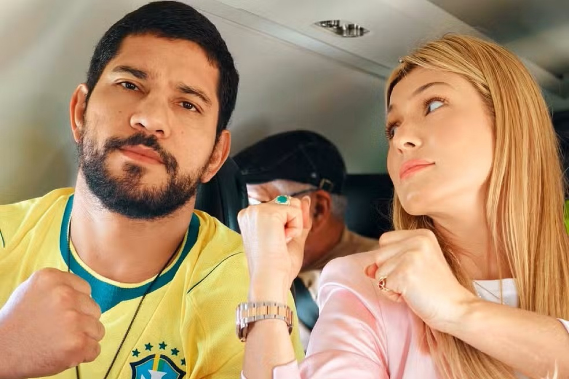 Lívia Andrade e Alex Poatan durante viagem para acompanhar evento do UFC nos Estados Unidos - Foto: Reprodução/ Redes sociais