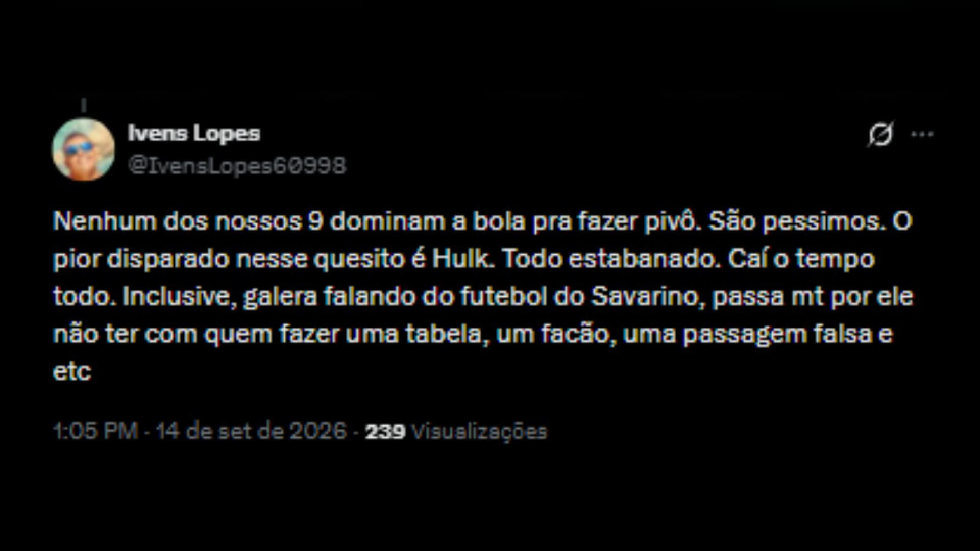 Torcedores do Fluminense debatendo a volta do Castillo aos campos - Reprodução/X @IvensLopes60998
