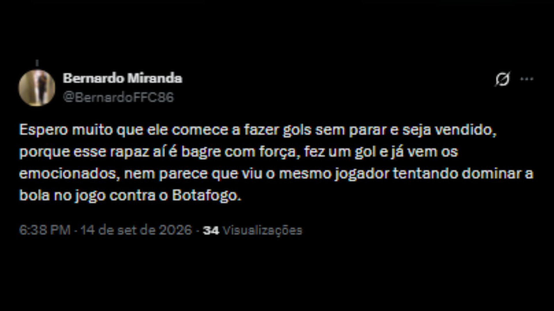 Torcedores do Fluminense debatendo a volta do Castillo aos campos - Reprodução/X @BernardoFFC86