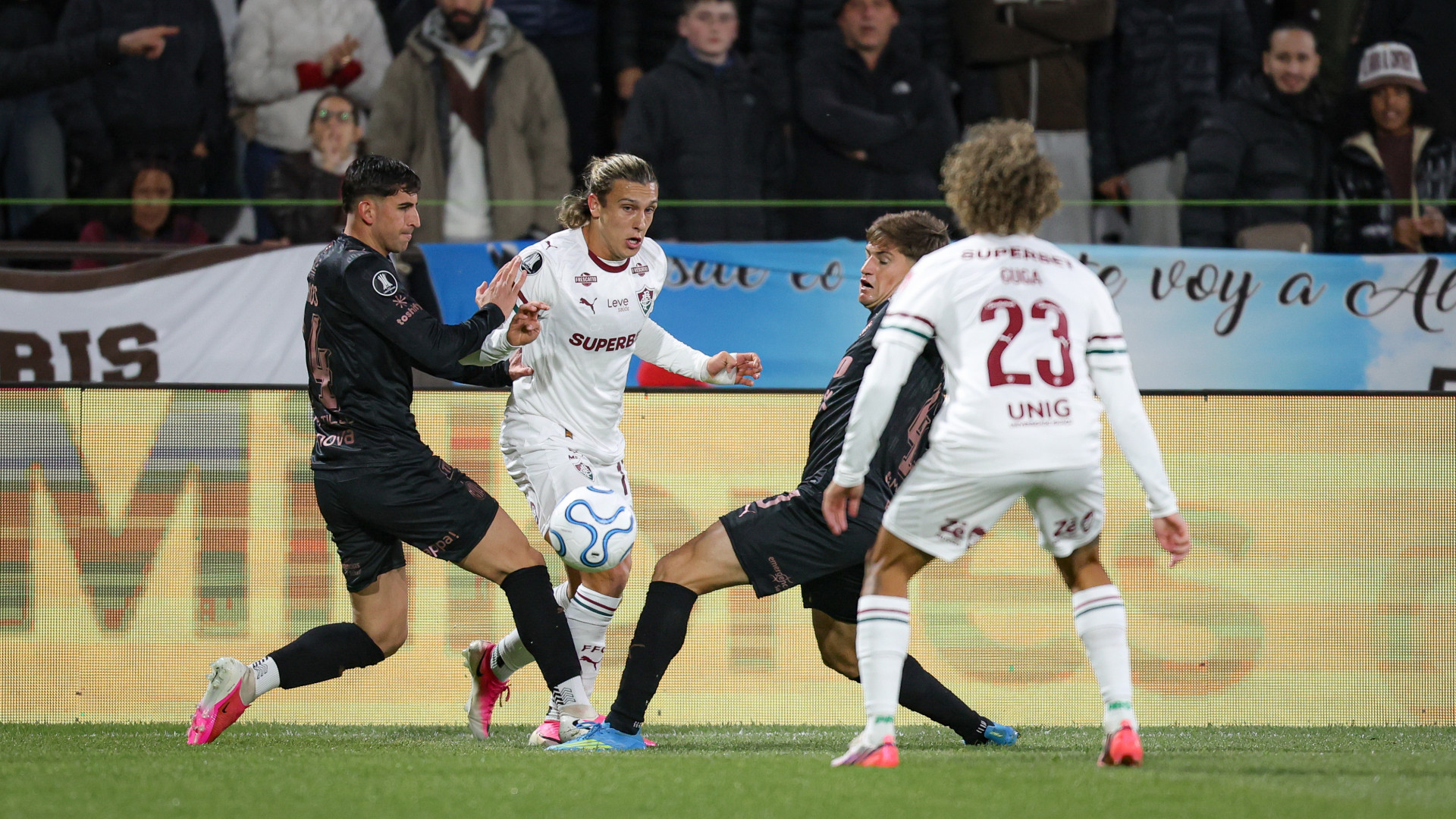 Fluminense enfrentou o Platense, na Argentina, pelas quartas de final da Libertadores - Marcelo Gon&ccedil;alves/Fluminense