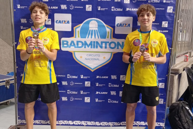Gêmeos do Caramujo conquistam ouro nacional no Badminton