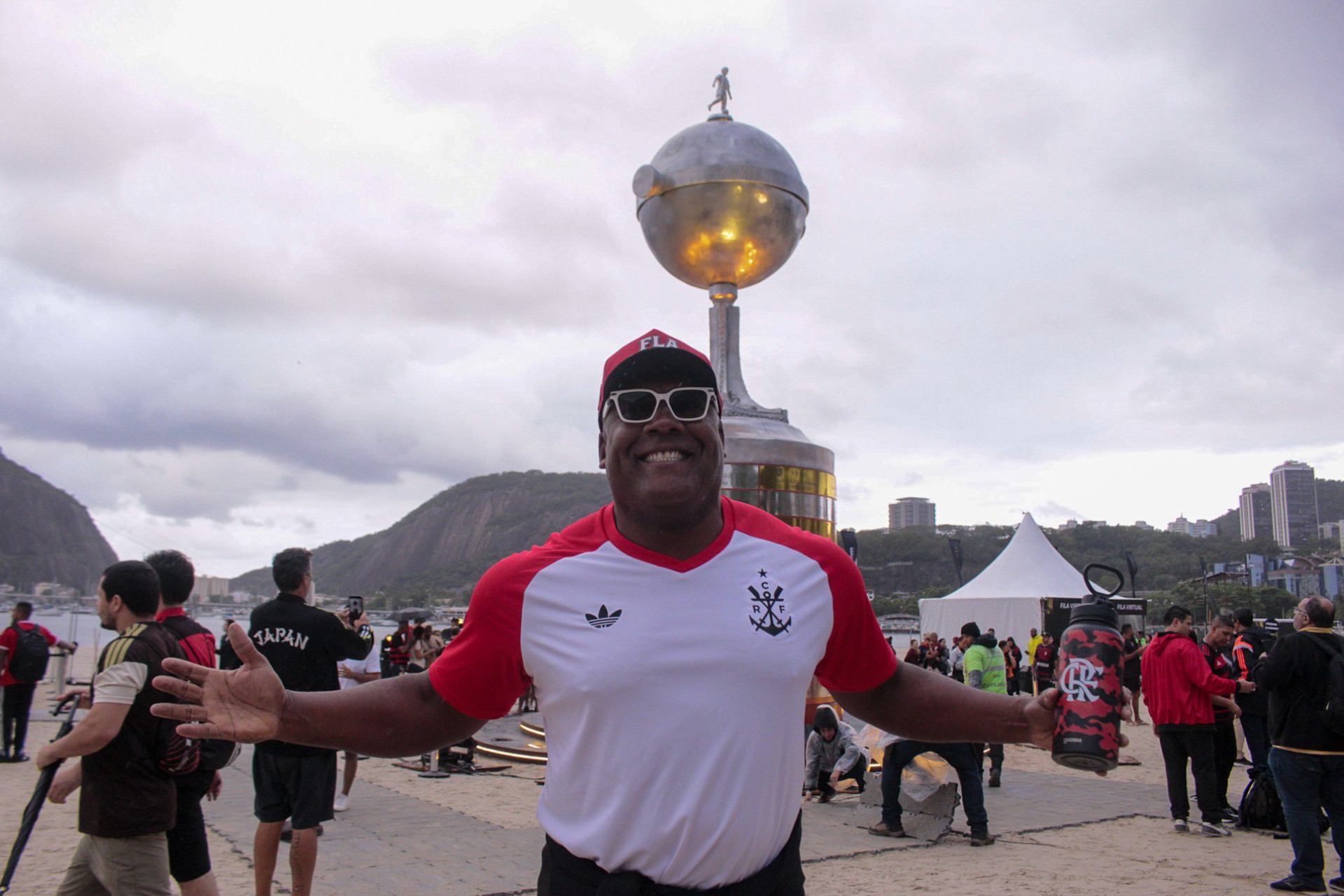CONMEBOL Experience, na Enseada de Botafogo, nesta quarta-feira (16). - Carlos Elias Junior/Ag&ecirc;ncia O Dia
