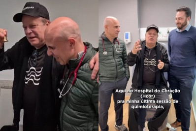 Chico Pinheiro comemora última sessão de quimio