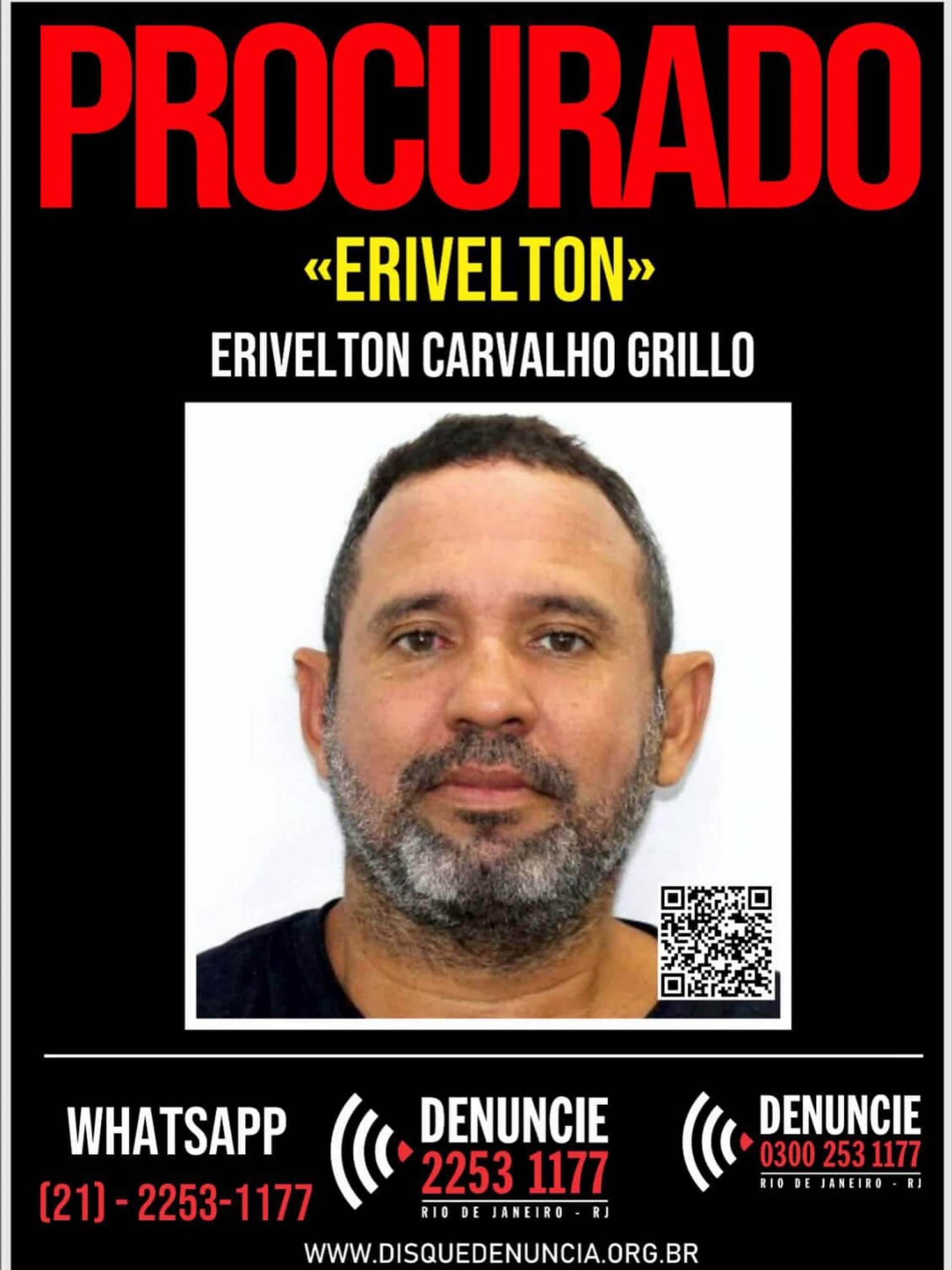 Erivelton Carvalho Grillo é foragido da Justiça - Reprodução