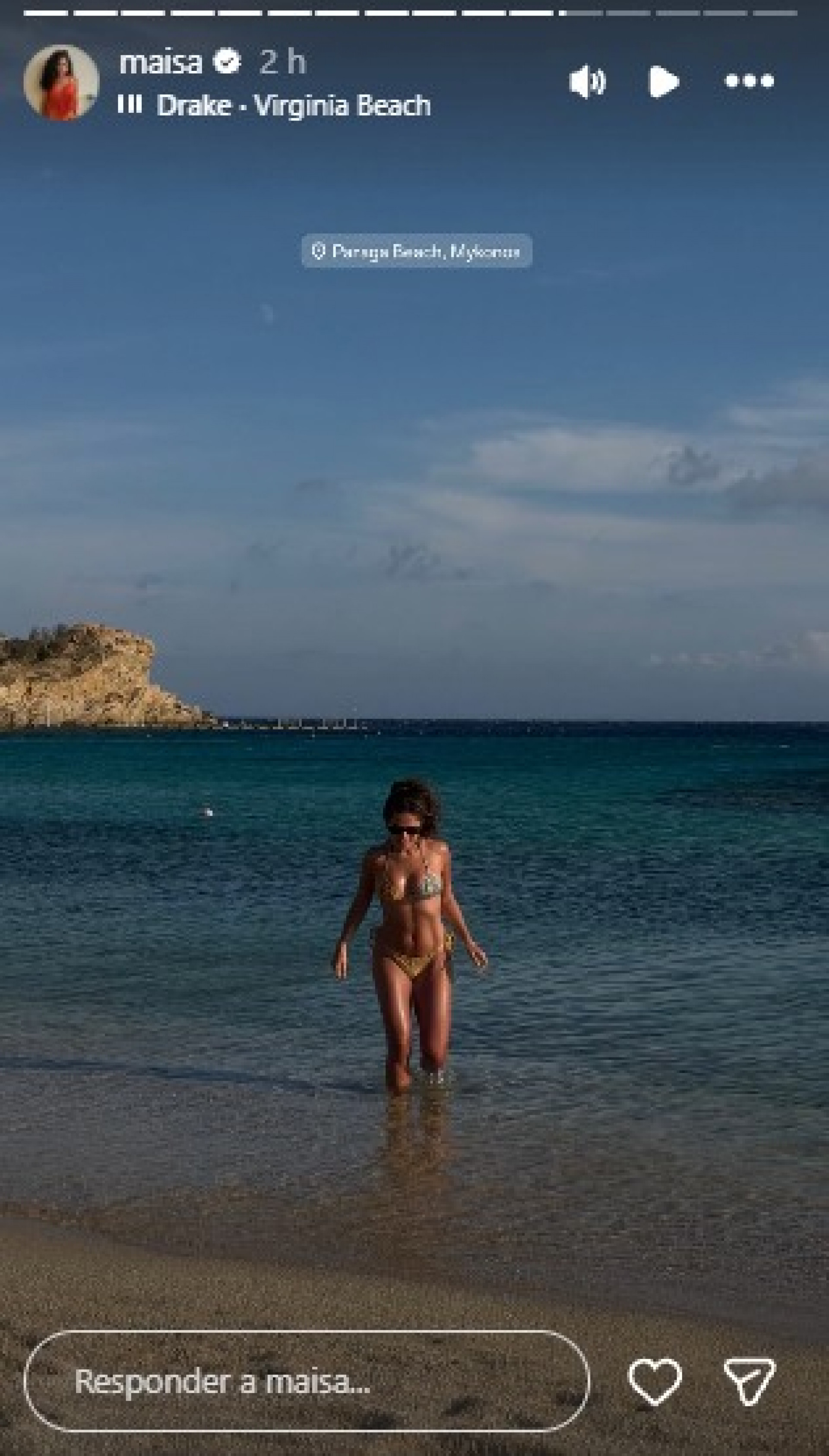 De biquíni, Maisa curte dia de praia na Grécia - Reprodução / Instagram