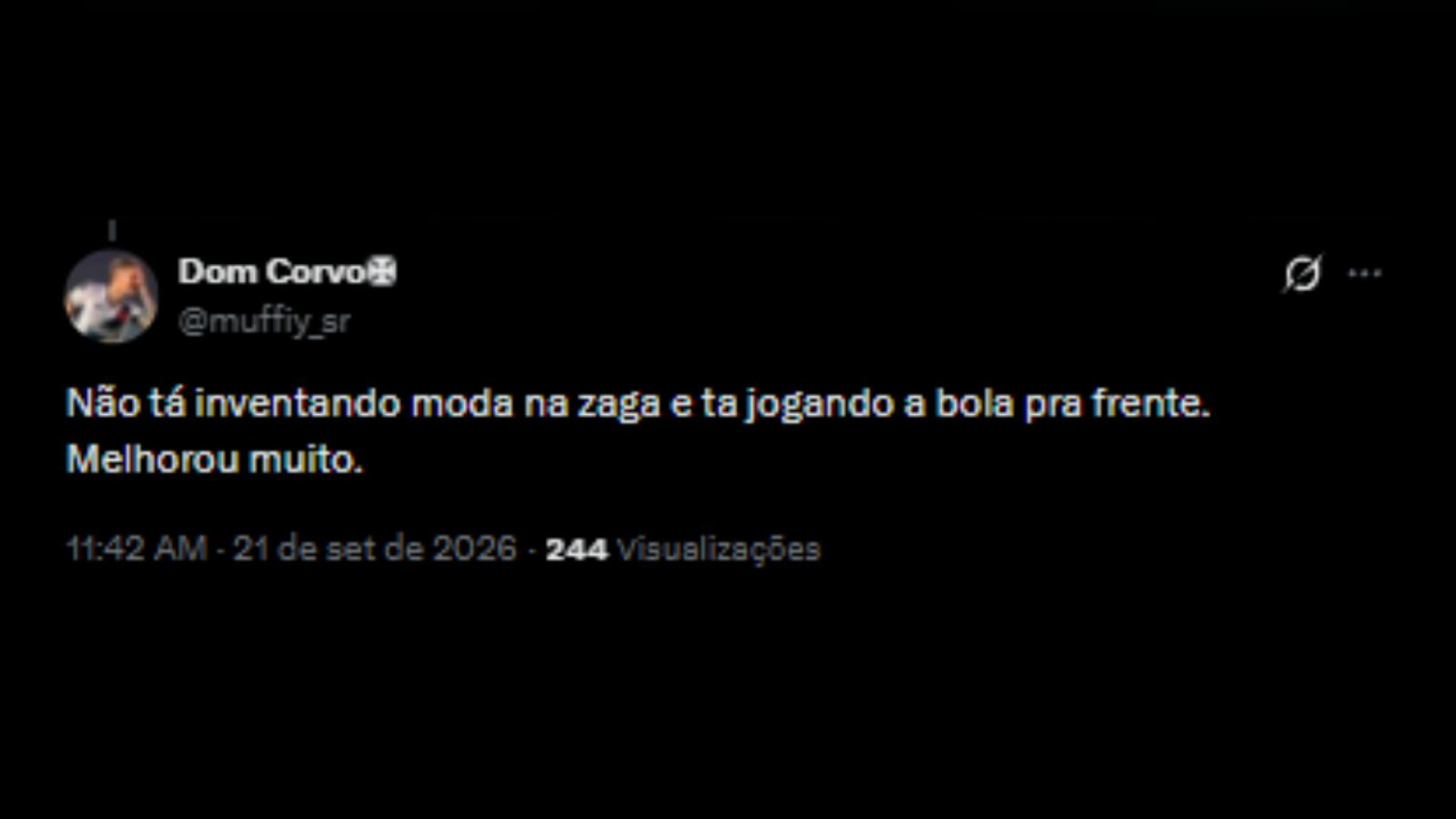 Comentários sobre o crescimento de Saldivia com a chegada de Pedro Emanuel - Reprodução/X @muffiy_sr
