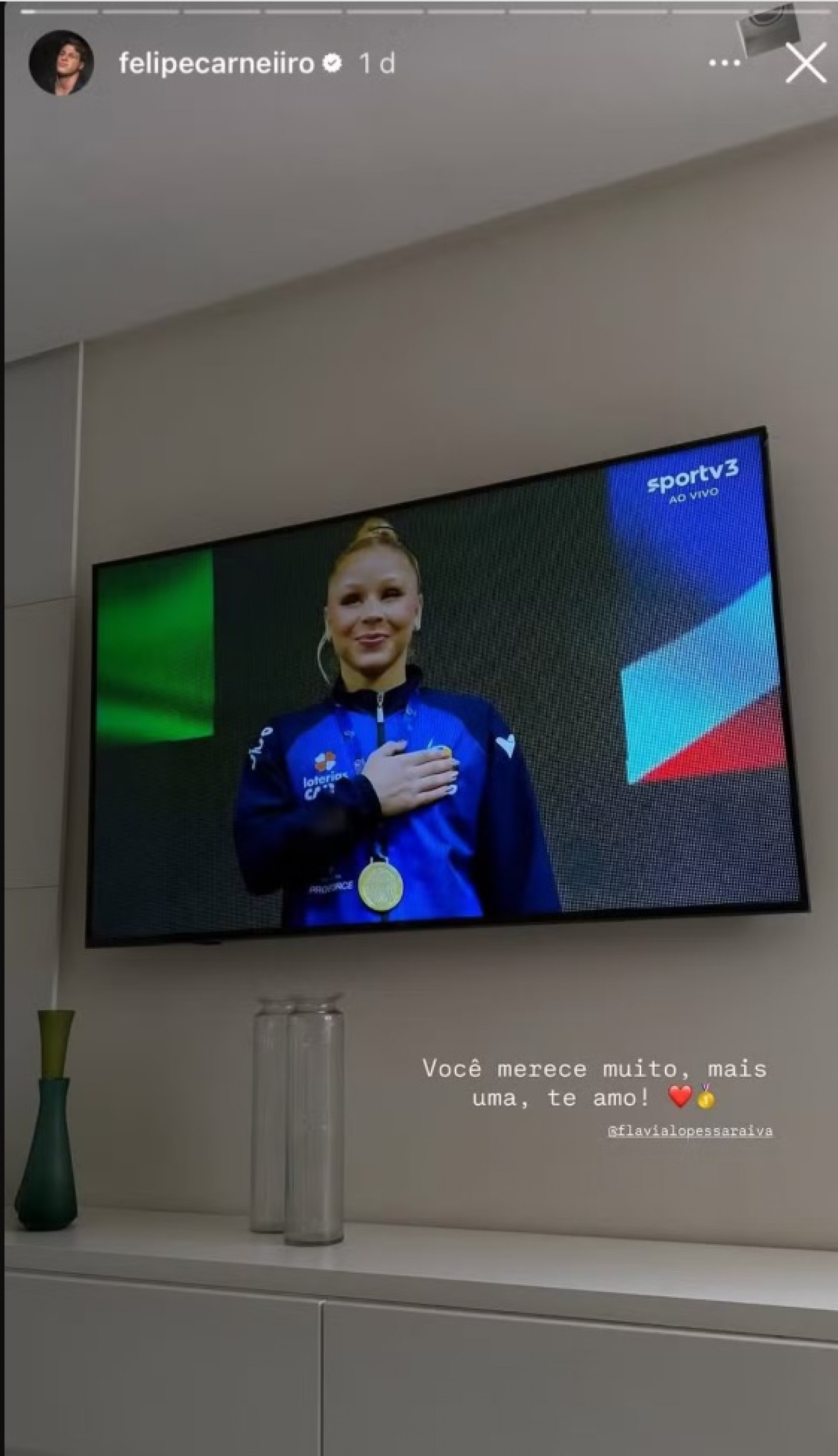 Flávia Saraiva assume namoro com goleiro Felipe Carneiro - Reprodução Instagram