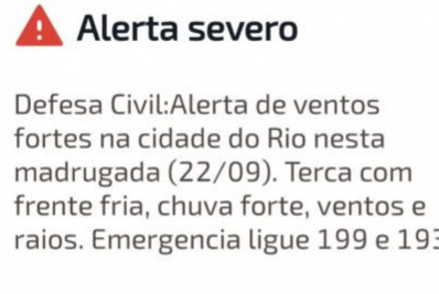 Fortes ventos provocam estragos no Rio