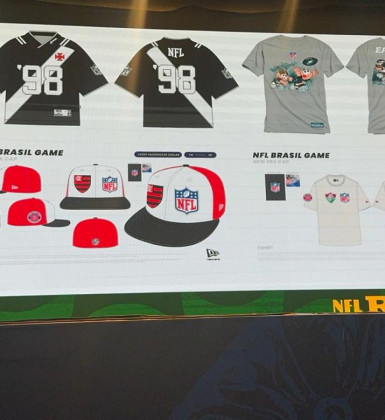 Flamengo, Fluminense e Vasco têm coleção para a NFL no Rio; veja fotos