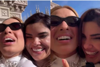 Beatriz Reis encontra Vanessa Giacomo em Milão e combina passeio
