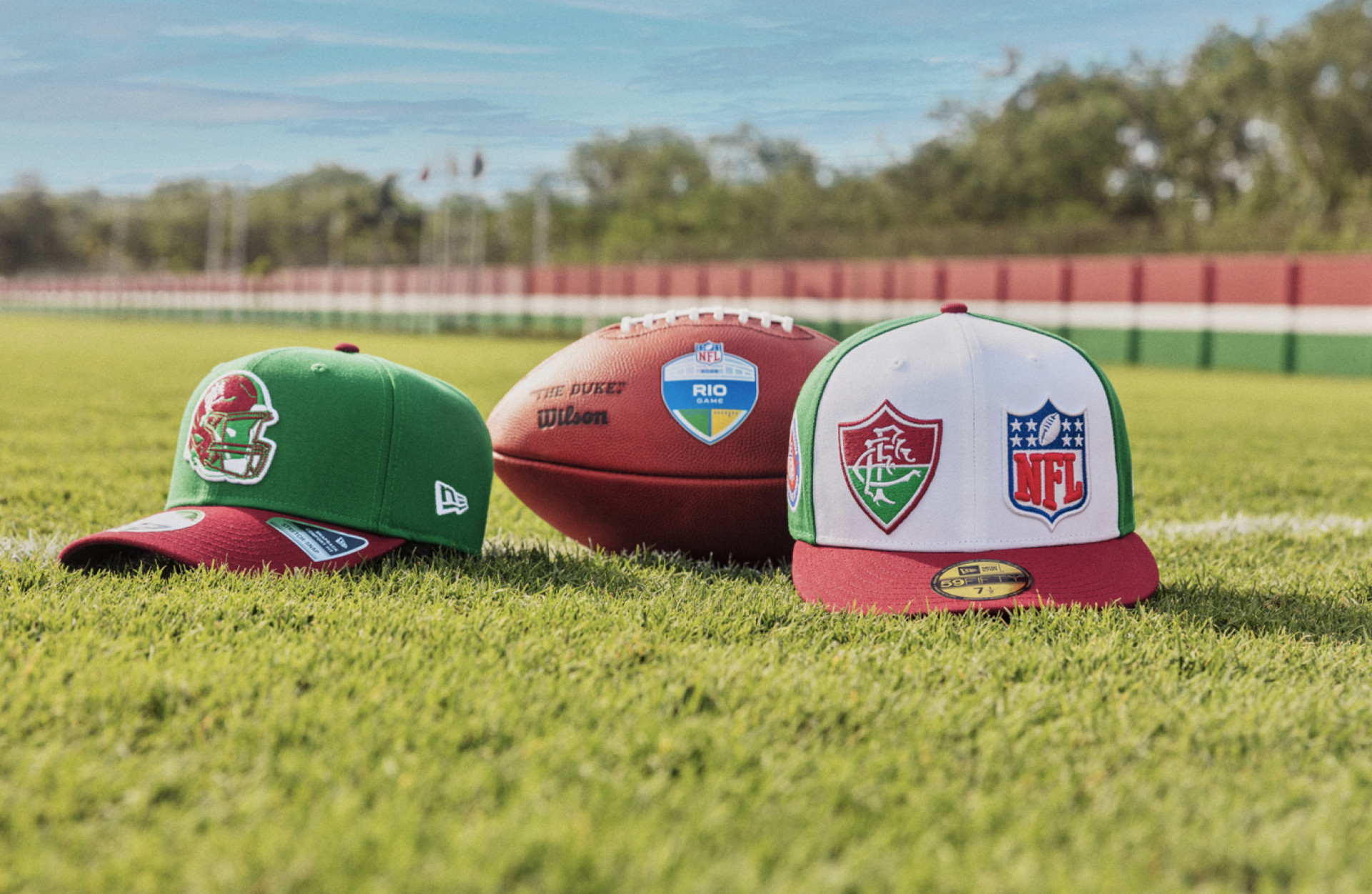 Coleção de produtos do Fluminense para o jogo da NFL no Rio