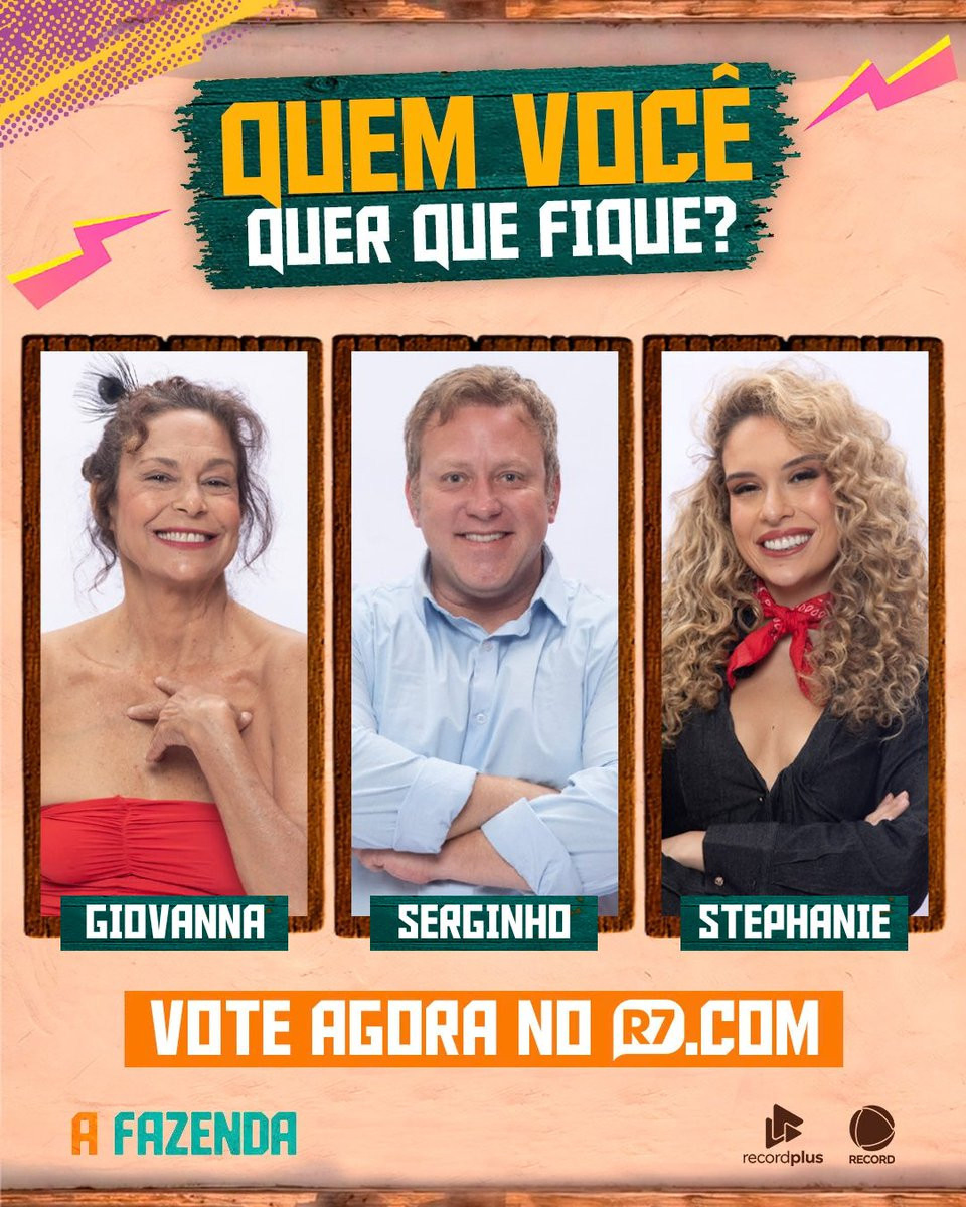 Giovanna, Serginho e Stephanie disputam a preferência do público - Reprodução