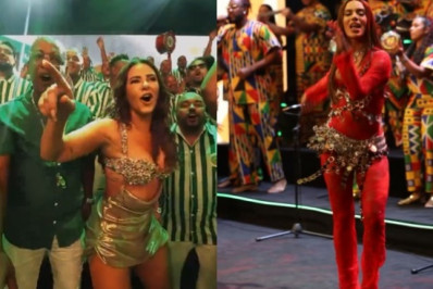 Paolla Oliveira e Anitta brilham em gravação para o Carnaval 2027