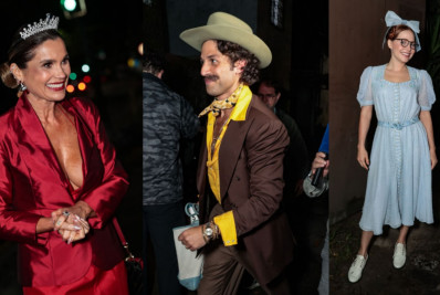 Elenco de 'Quem Ama Cuida' curte festa à fantasia; veja as fotos